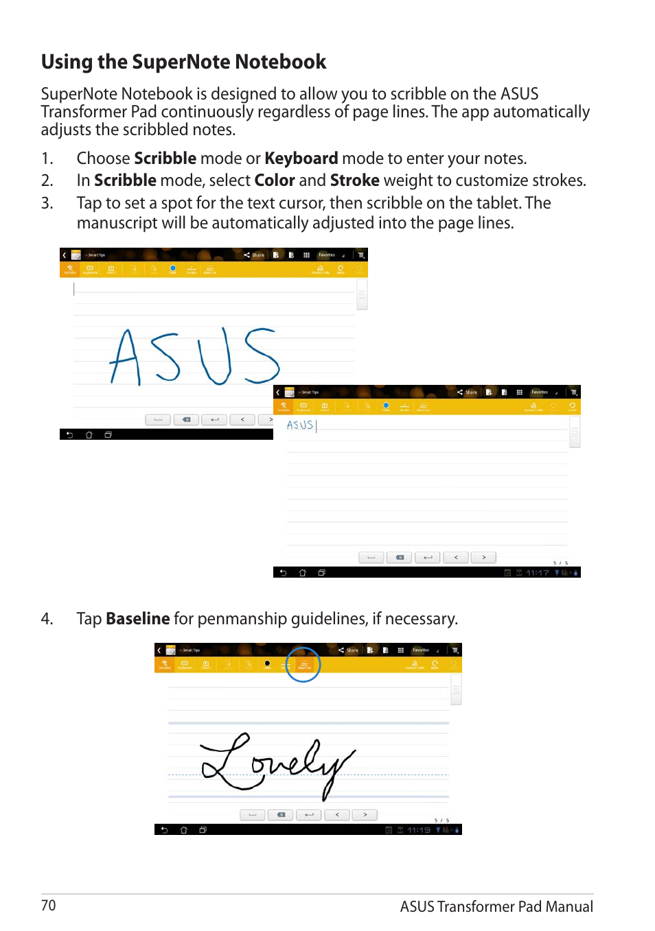 Asus Transformer Pad TF300TG User Manual | Page 70 / 90