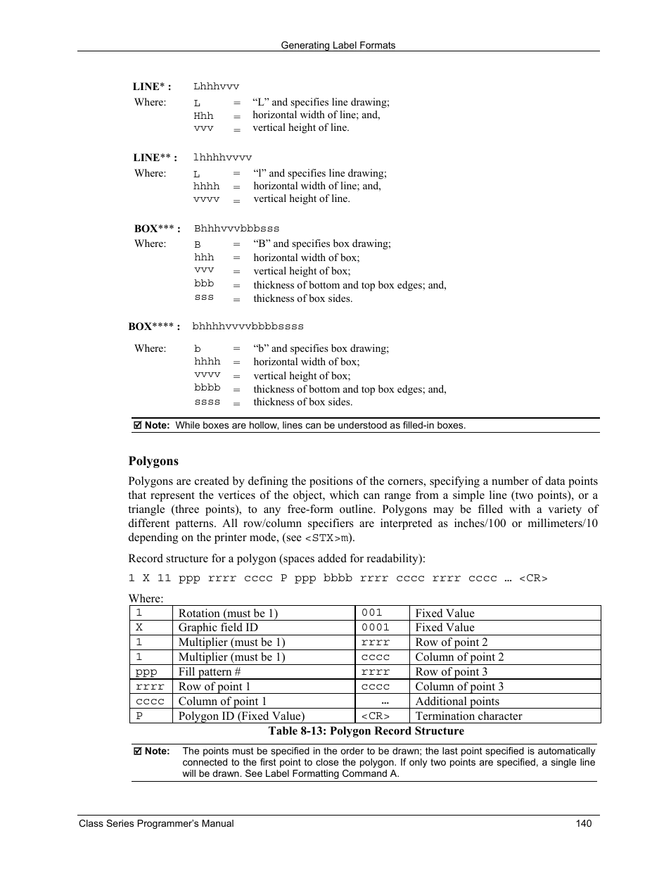 Datamax-O'Neil Class Series Programmer’s Manual User Manual | Page 154 / 300