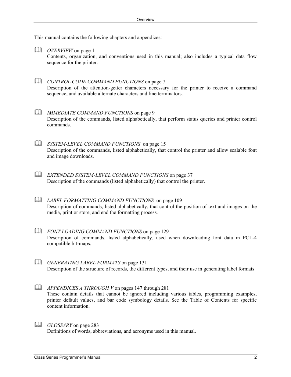 Datamax-O'Neil Class Series Programmer’s Manual User Manual | Page 16 / 300
