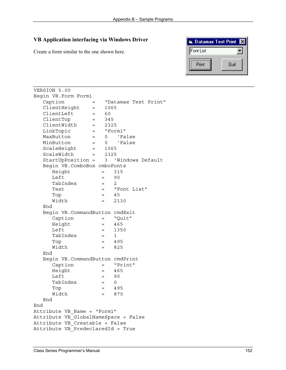 Datamax-O'Neil Class Series Programmer’s Manual User Manual | Page 166 / 300