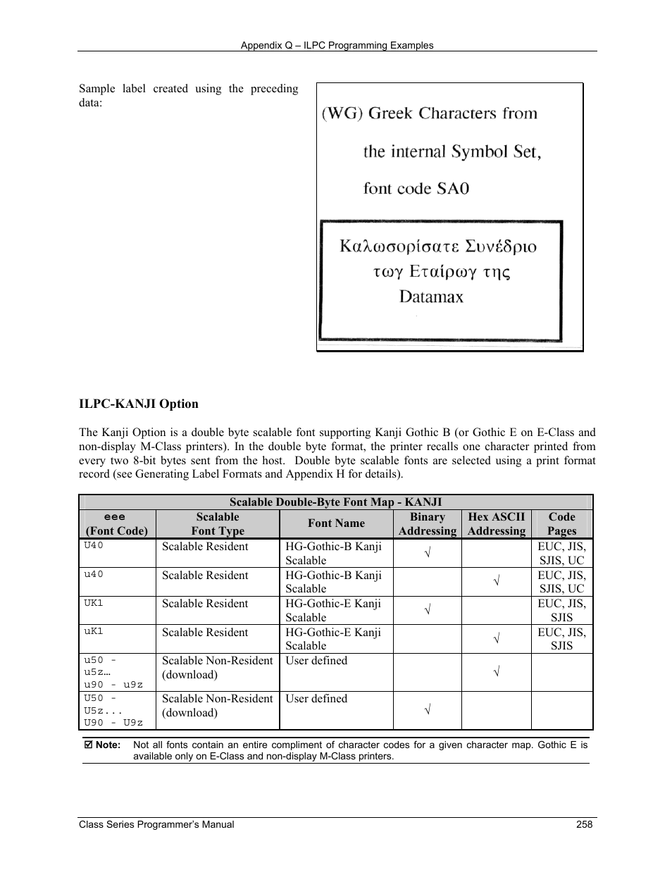 Datamax-O'Neil Class Series Programmer’s Manual User Manual | Page 272 / 300