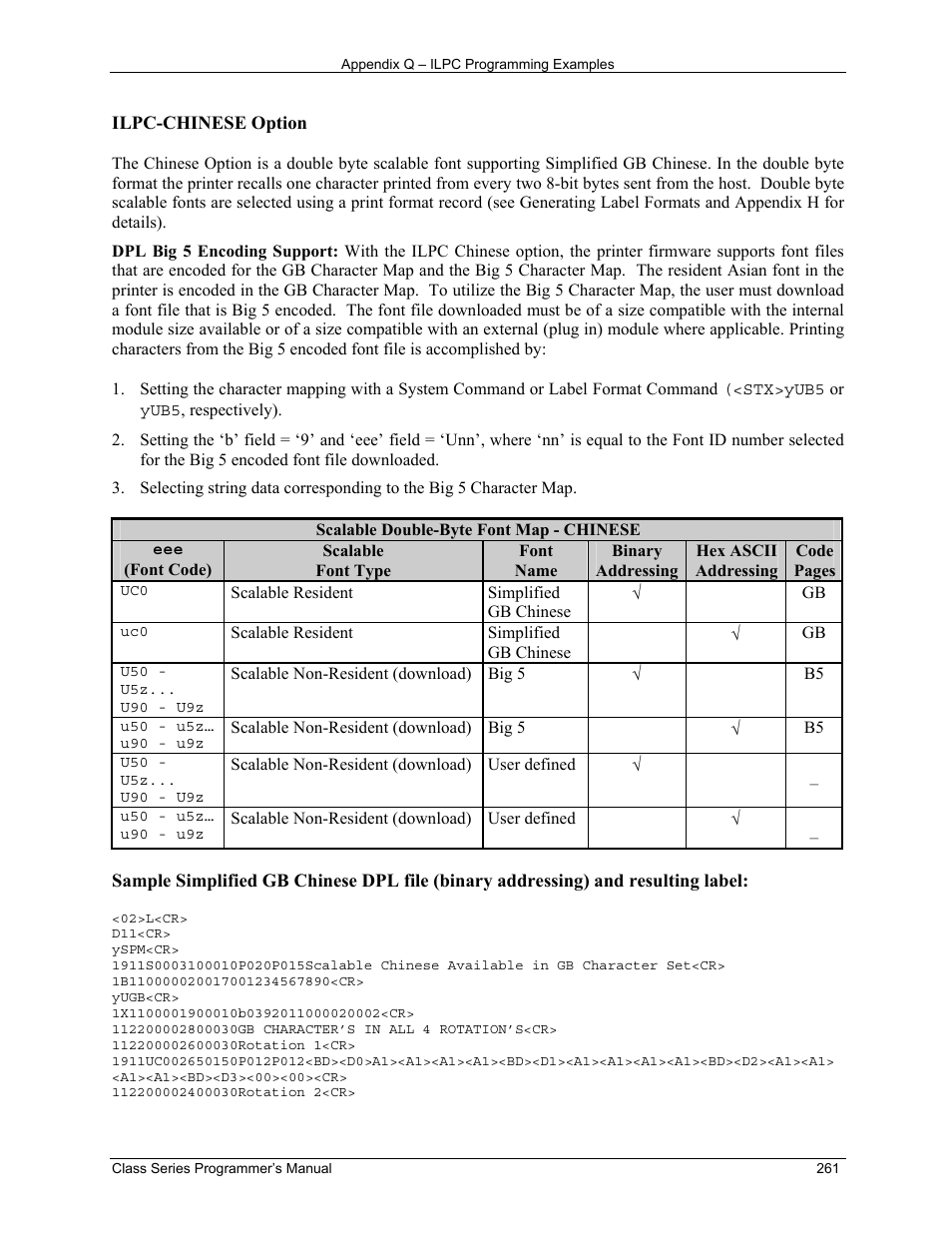 Datamax-O'Neil Class Series Programmer’s Manual User Manual | Page 275 / 300
