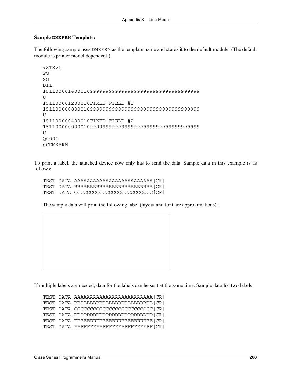 Datamax-O'Neil Class Series Programmer’s Manual User Manual | Page 282 / 300