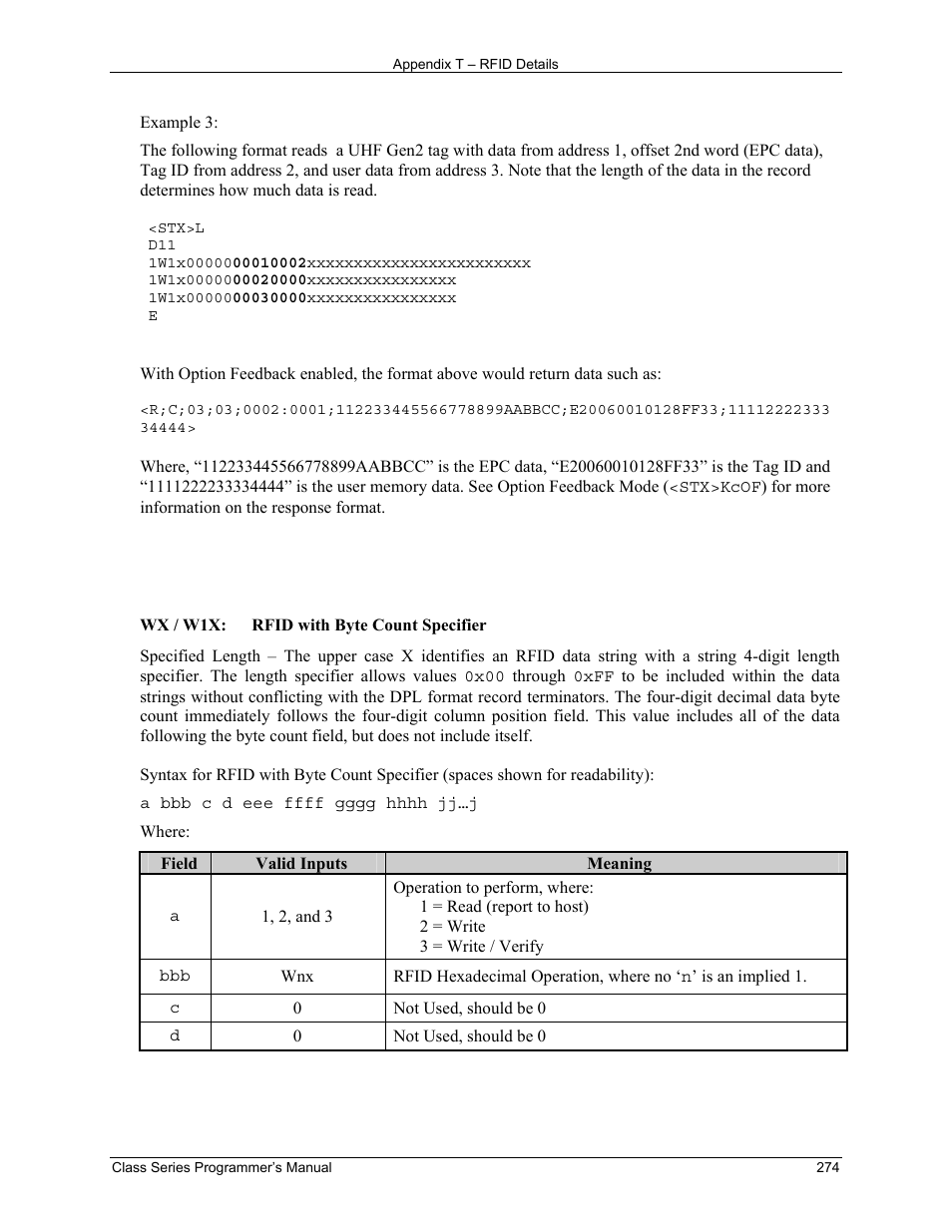 Datamax-O'Neil Class Series Programmer’s Manual User Manual | Page 288 / 300