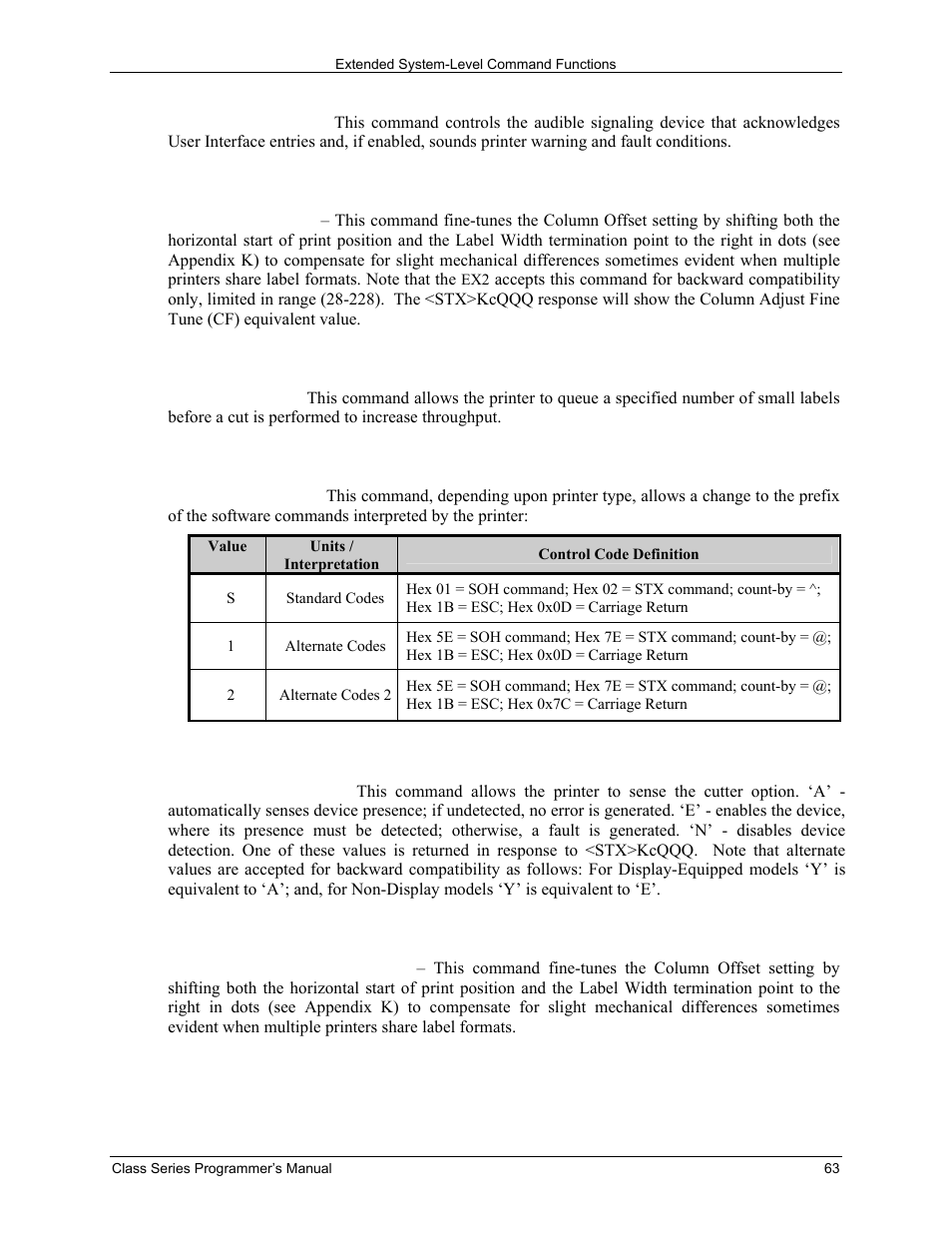 Datamax-O'Neil Class Series Programmer’s Manual User Manual | Page 77 / 300