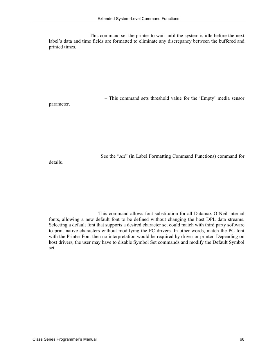 Datamax-O'Neil Class Series Programmer’s Manual User Manual | Page 80 / 300