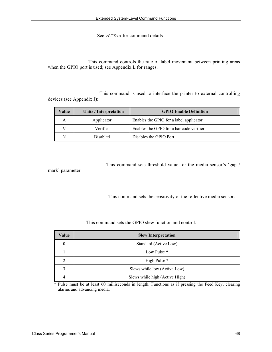 Datamax-O'Neil Class Series Programmer’s Manual User Manual | Page 82 / 300