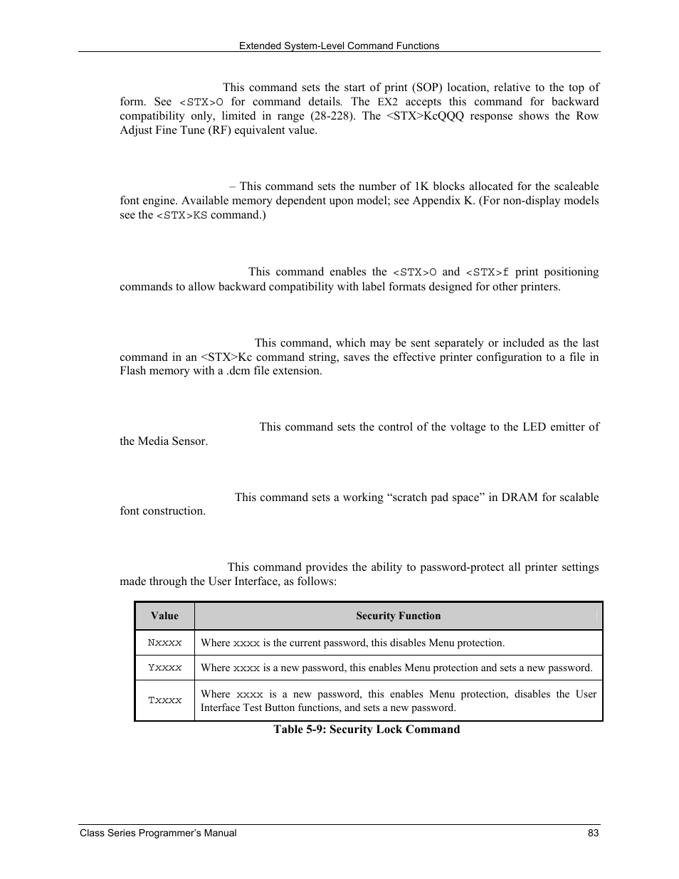 Datamax-O'Neil Class Series Programmer’s Manual User Manual | Page 97 / 300