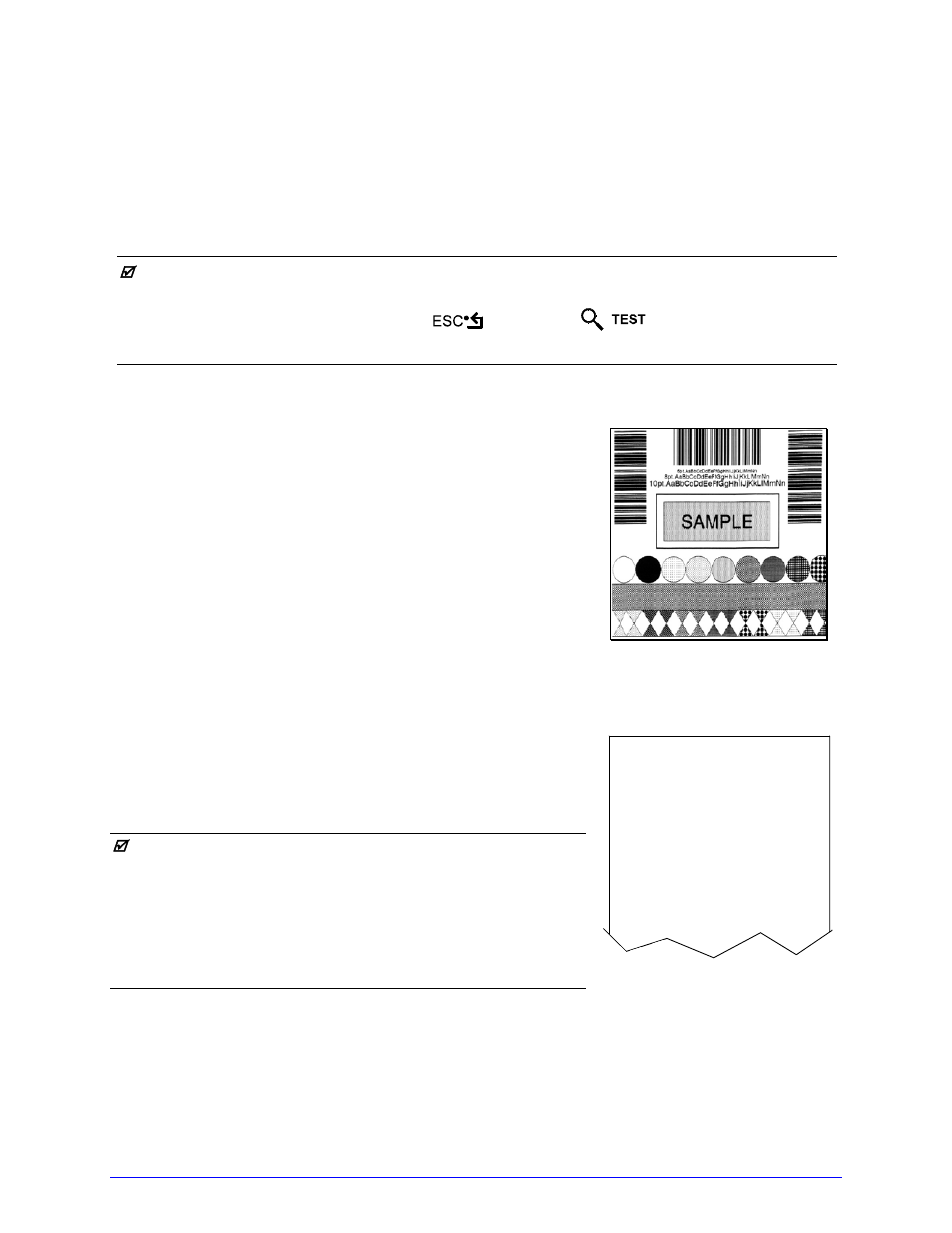3 the test menu, 1 print quality label, 2 configuration label | 56 i-class | Datamax-O'Neil I-Class Operator’s Manual User Manual | Page 66 / 132
