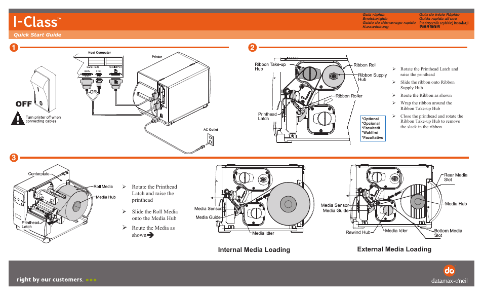 Datamax-O'Neil I-Class Quick Start Guide User Manual | 2 pages