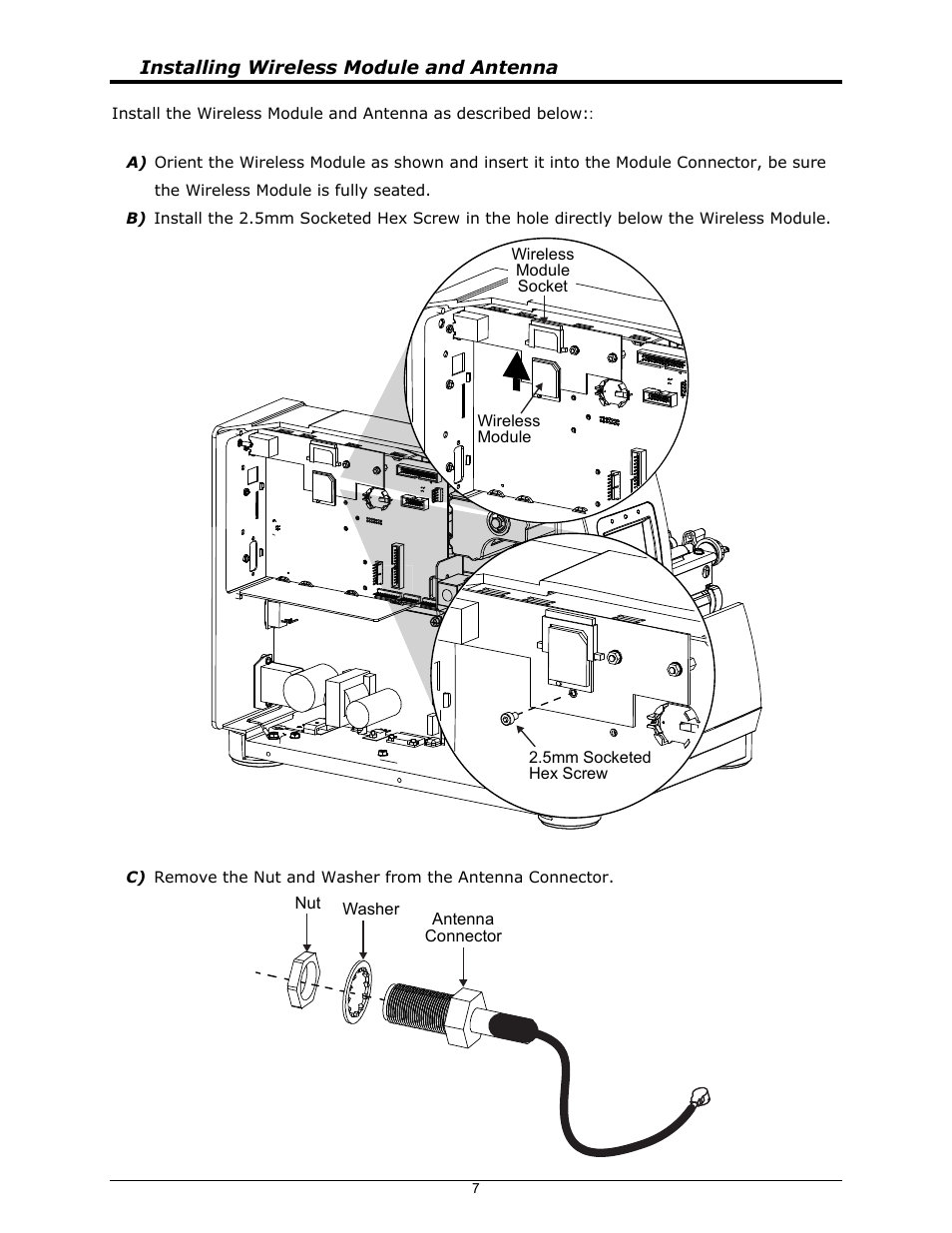 Datamax-O'Neil I-Class Mark II Wired_Wireless LAN Option User Manual | Page 7 / 10