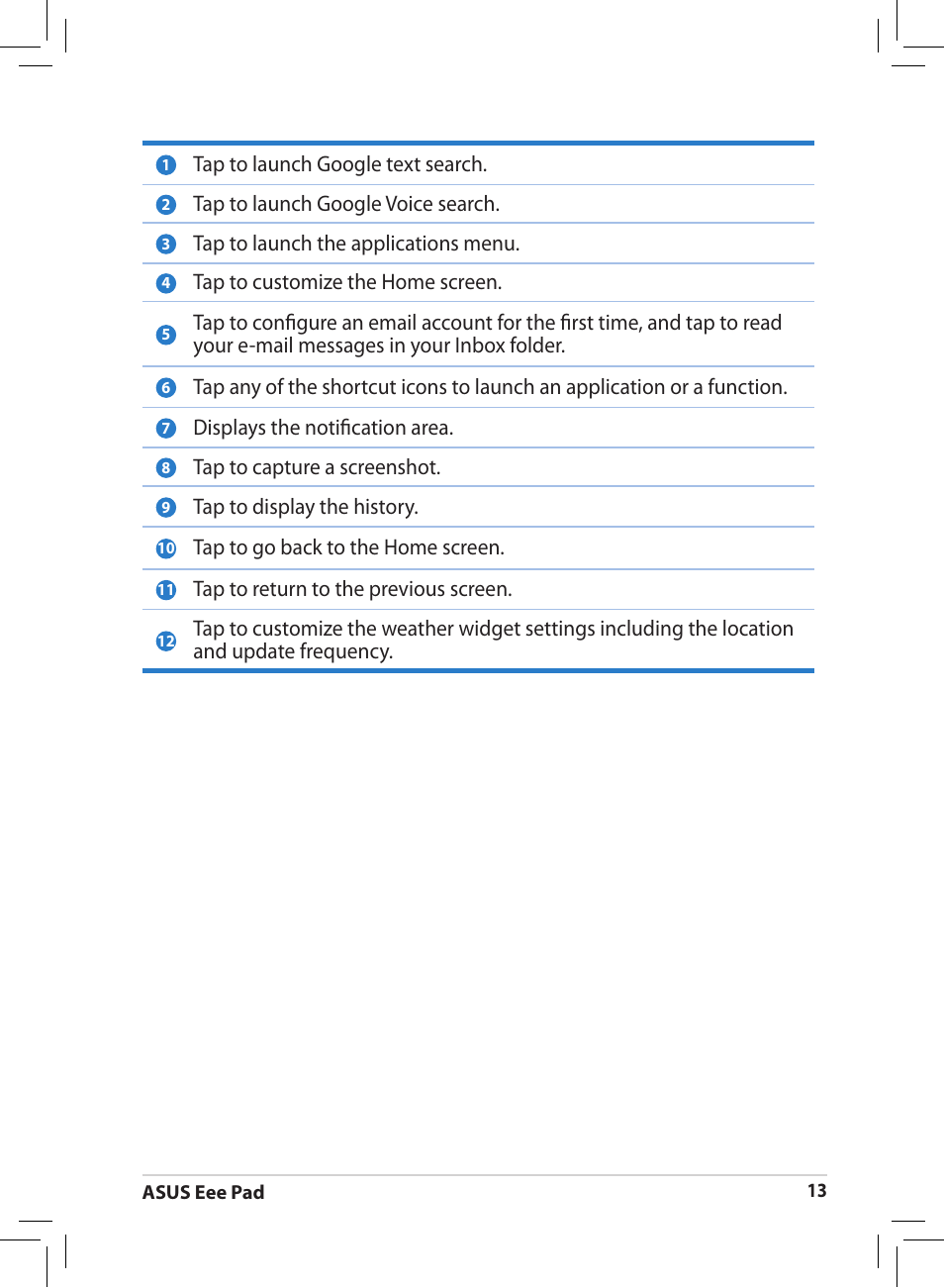 Asus Eee Pad MeMO 171 User Manual | Page 13 / 26