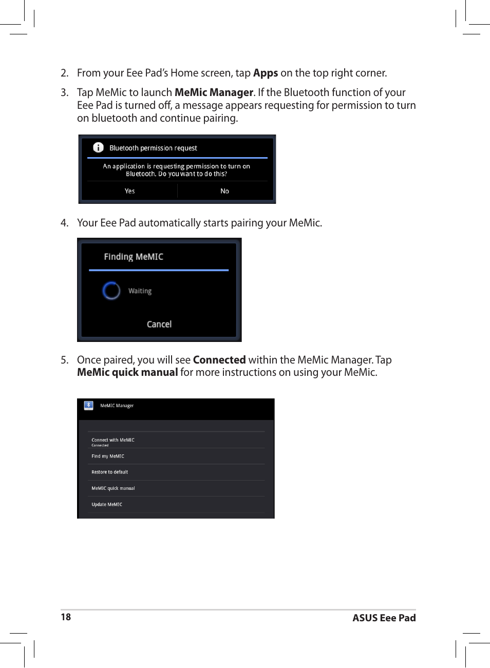 Asus Eee Pad MeMO 171 User Manual | Page 18 / 26