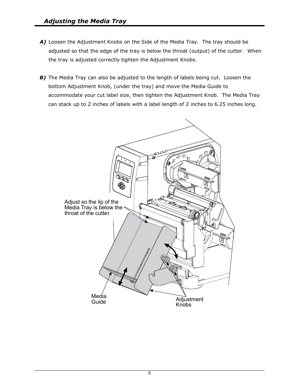 Datamax-O'Neil I-Class Mark II Media Tray Option User Manual | Page 5 / 6