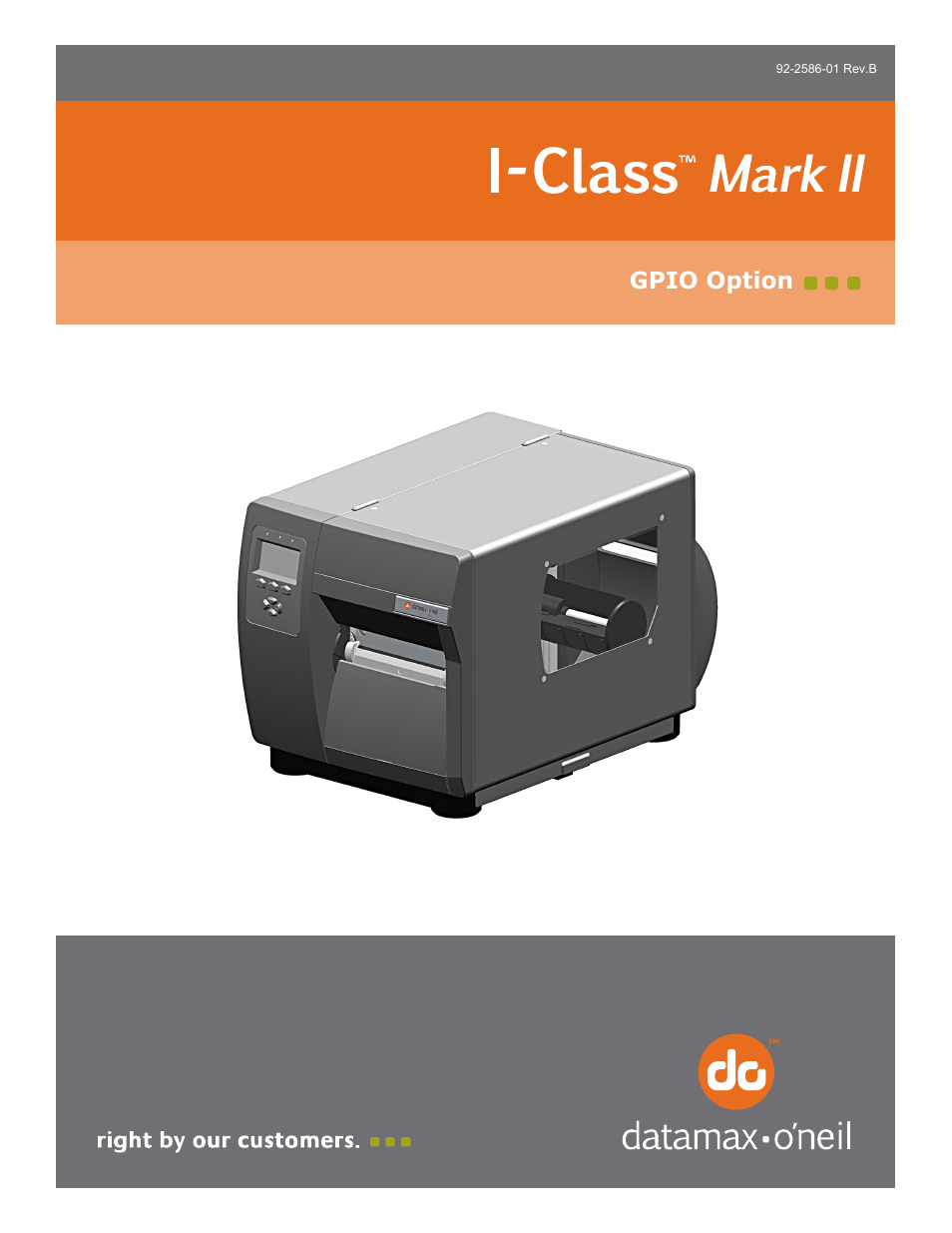 Datamax-O'Neil I-Class Mark II GPIO Option User Manual | 12 pages