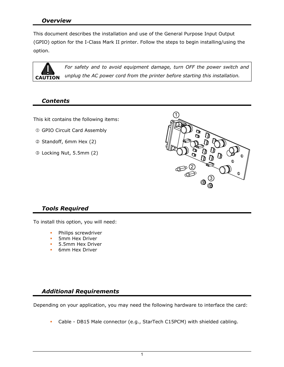 Datamax-O'Neil I-Class Mark II GPIO Option User Manual | Page 3 / 12