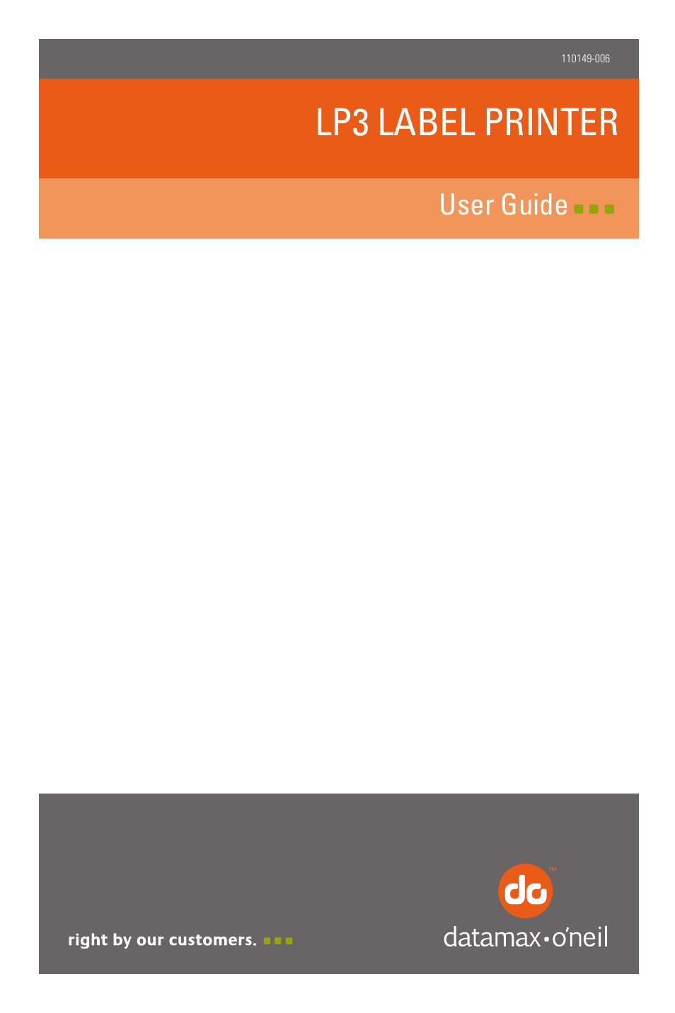 Datamax-O'Neil LP3 LABEL PRINTER User Guide User Manual | 28 pages