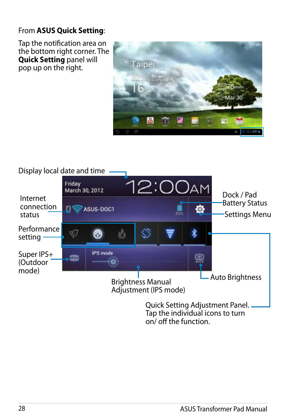 Asus Transformer Pad Infinity TF700T User Manual | Page 28 / 89