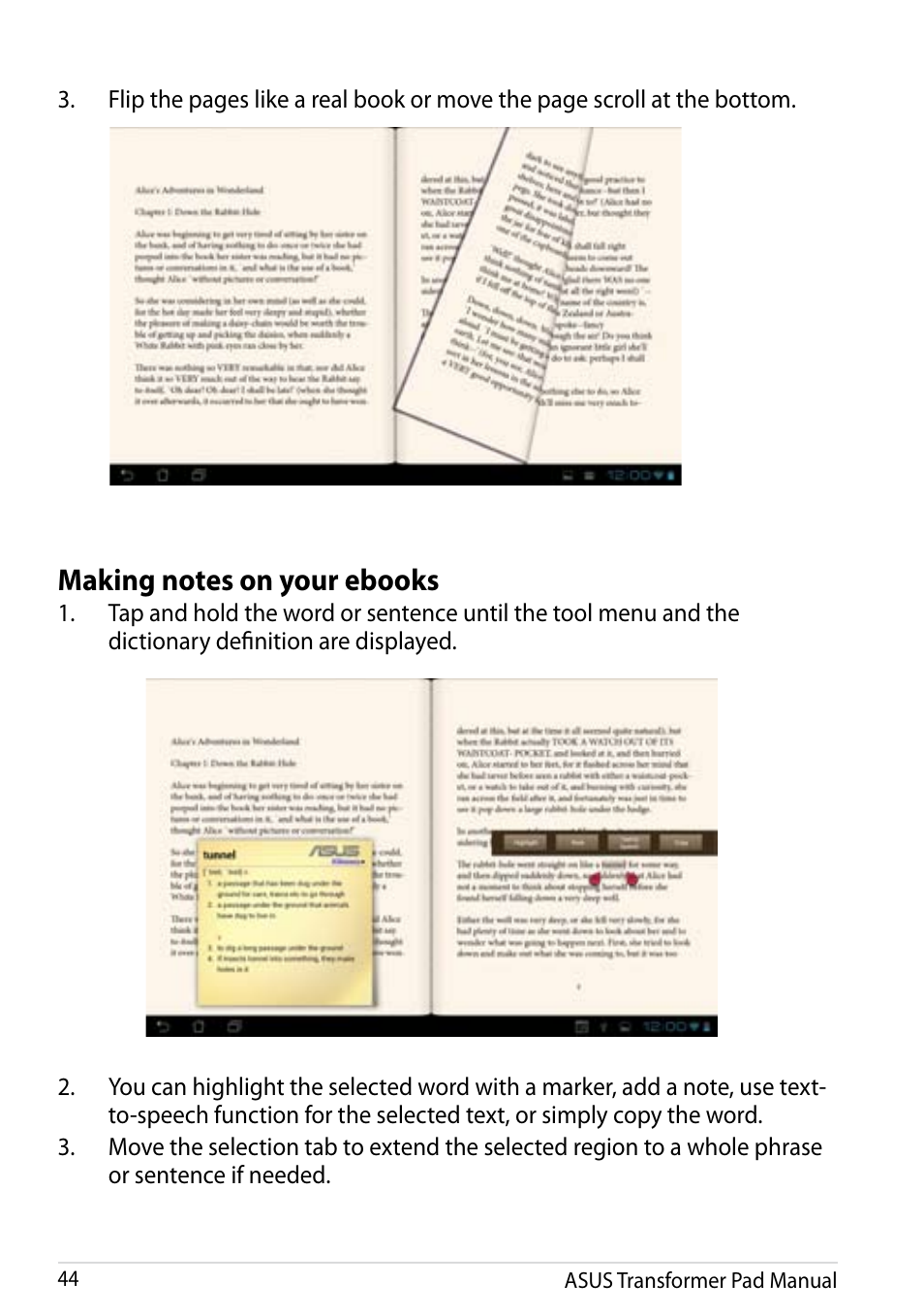 Asus Transformer Pad Infinity TF700T User Manual | Page 44 / 89