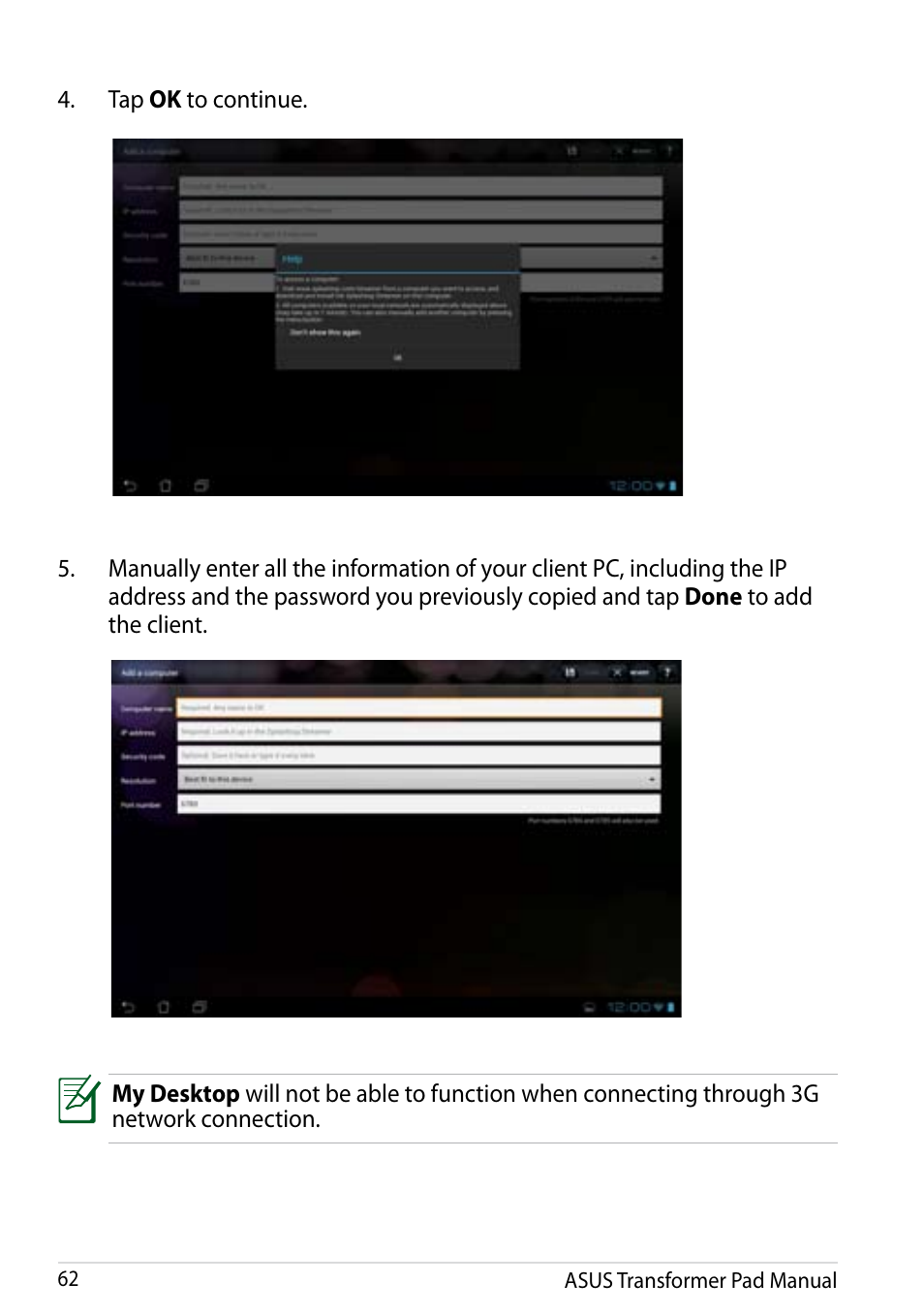 Asus Transformer Pad Infinity TF700T User Manual | Page 62 / 89