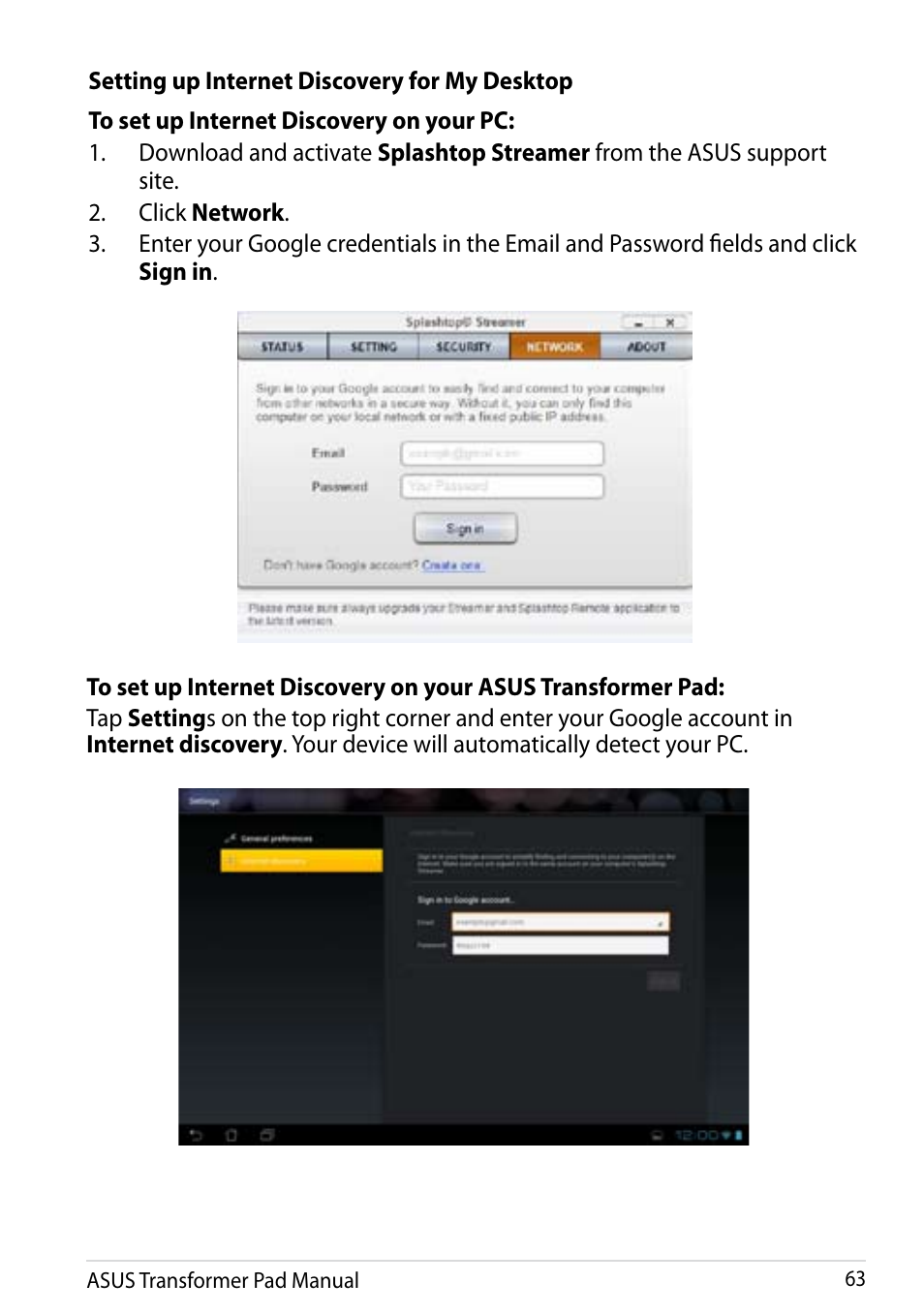 Asus Transformer Pad Infinity TF700T User Manual | Page 63 / 89