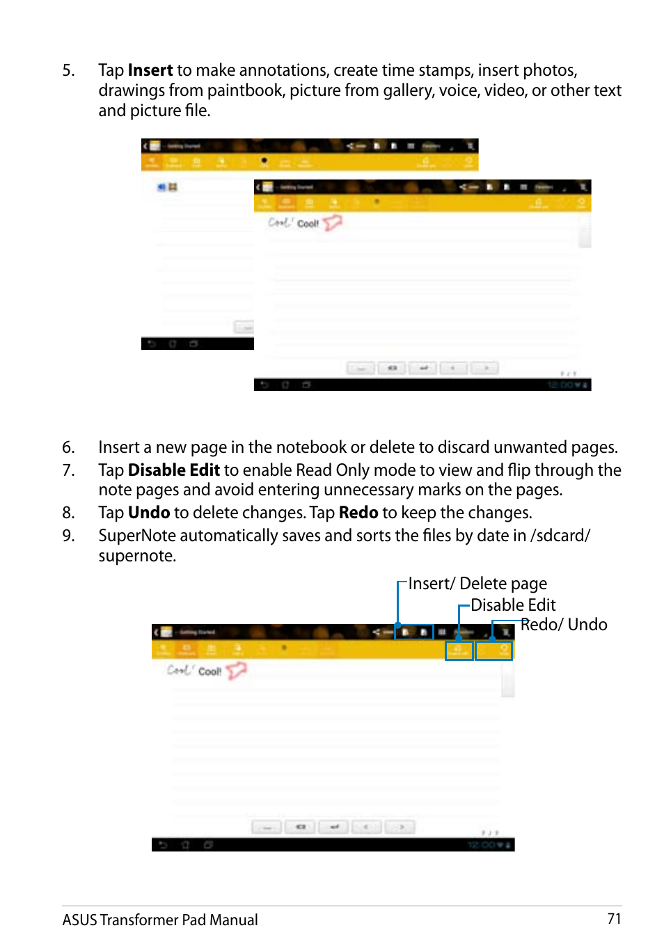 Asus Transformer Pad Infinity TF700T User Manual | Page 71 / 89