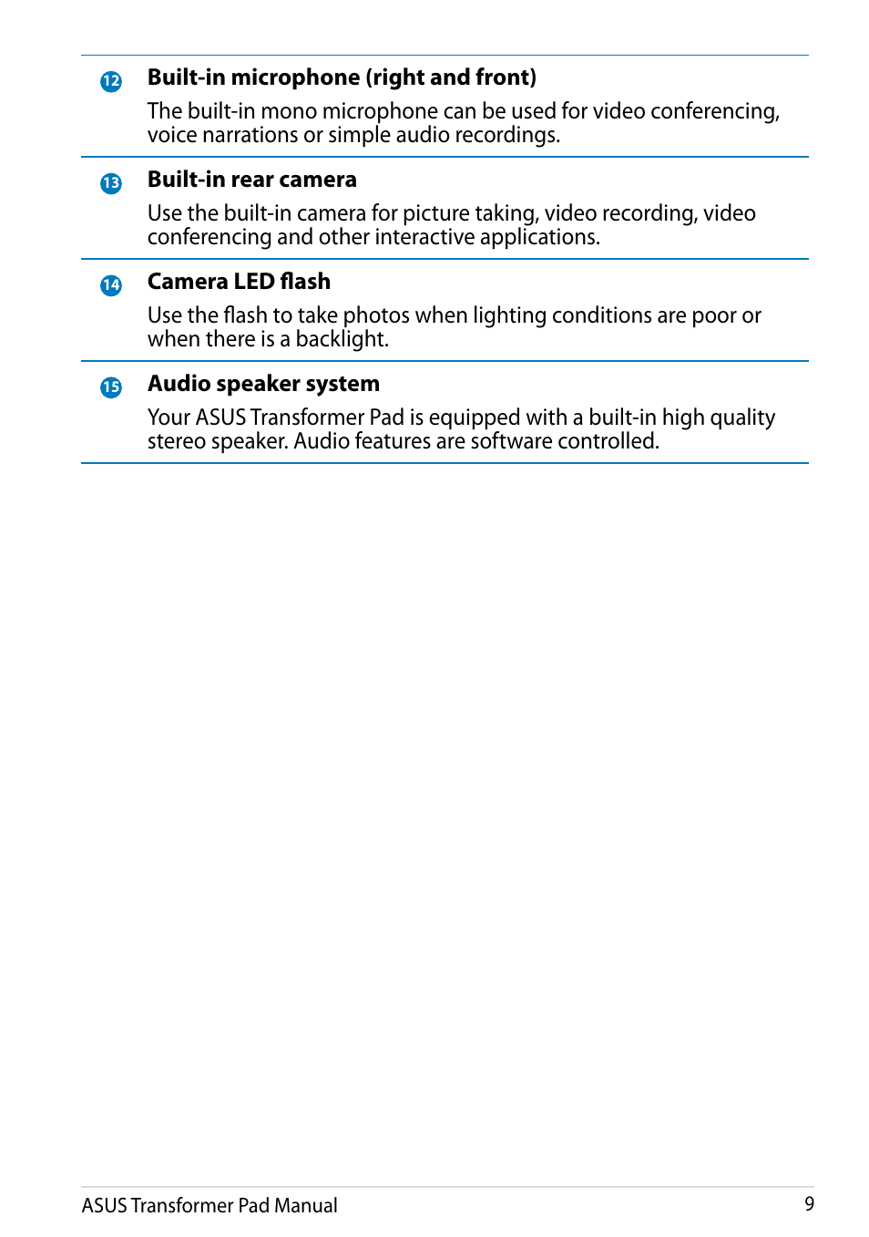 Asus Transformer Pad Infinity TF700T User Manual | Page 9 / 89