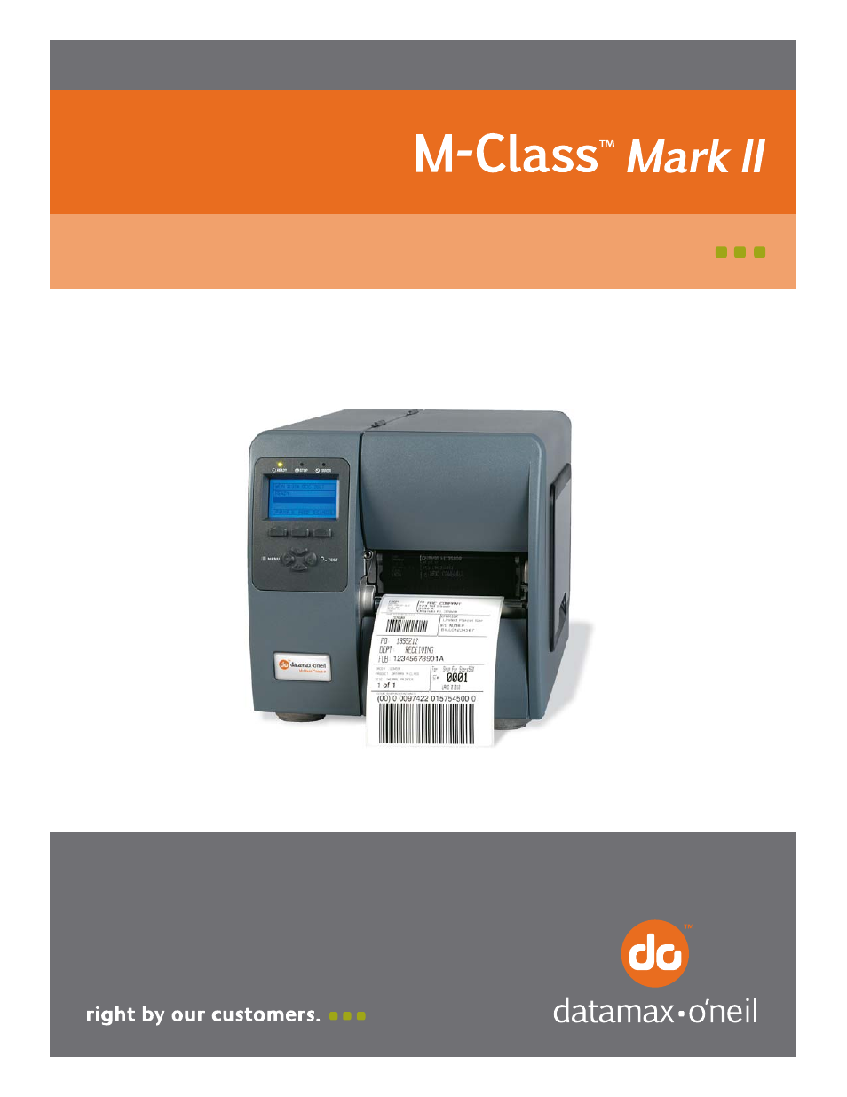 Datamax-O'Neil M-Class Mark II Operator’s Manual User Manual | 100 pages