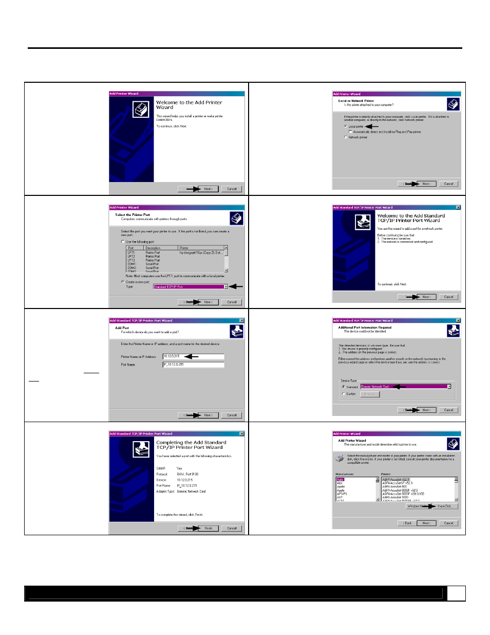Installing the printer driver | Datamax-O'Neil M-Class Mark II DMXNet II Card Option User Manual | Page 16 / 20