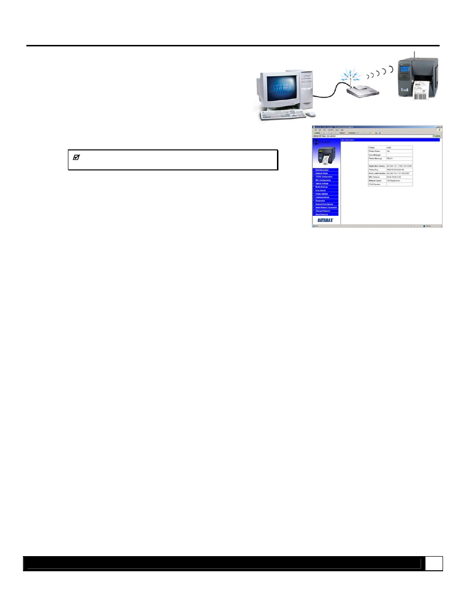 Datamax-O'Neil M-Class Mark II DMXNet II Card Option User Manual | Page 8 / 20