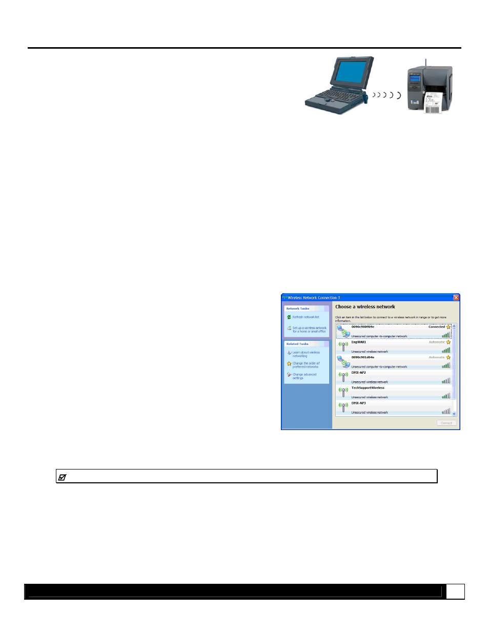 Network card setup - wireless (adhoc mode) | Datamax-O'Neil M-Class Mark II DMXNet II Card Option User Manual | Page 9 / 20