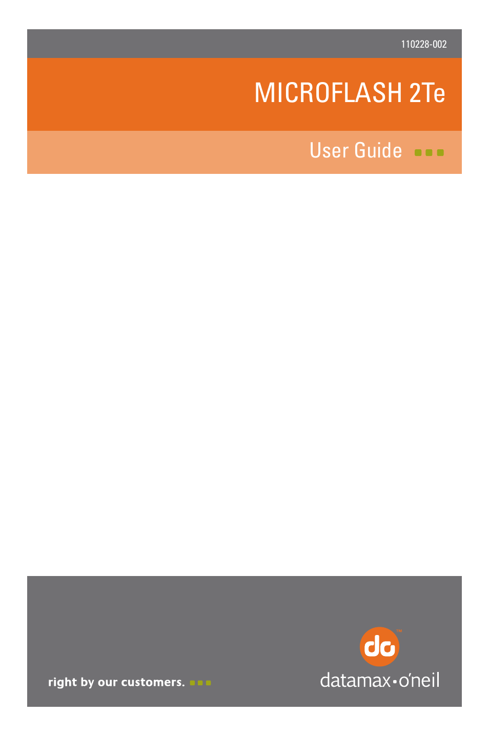 Datamax-O'Neil microFlash 2te User Guide User Manual | 26 pages