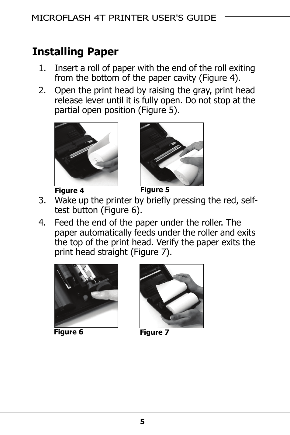 Installing paper | Datamax-O'Neil microFlash 4t User Guide User Manual | Page 8 / 22
