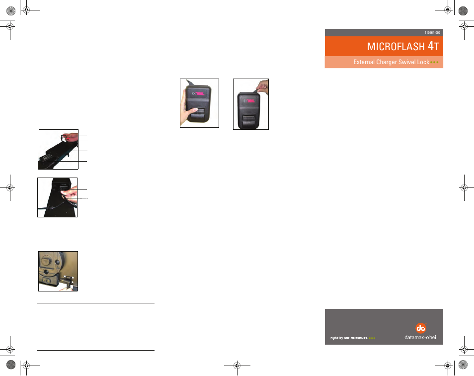 Microflash | Datamax-O'Neil microFlash 4t_4te External Charger Swivel Lock User Manual | Page 2 / 2