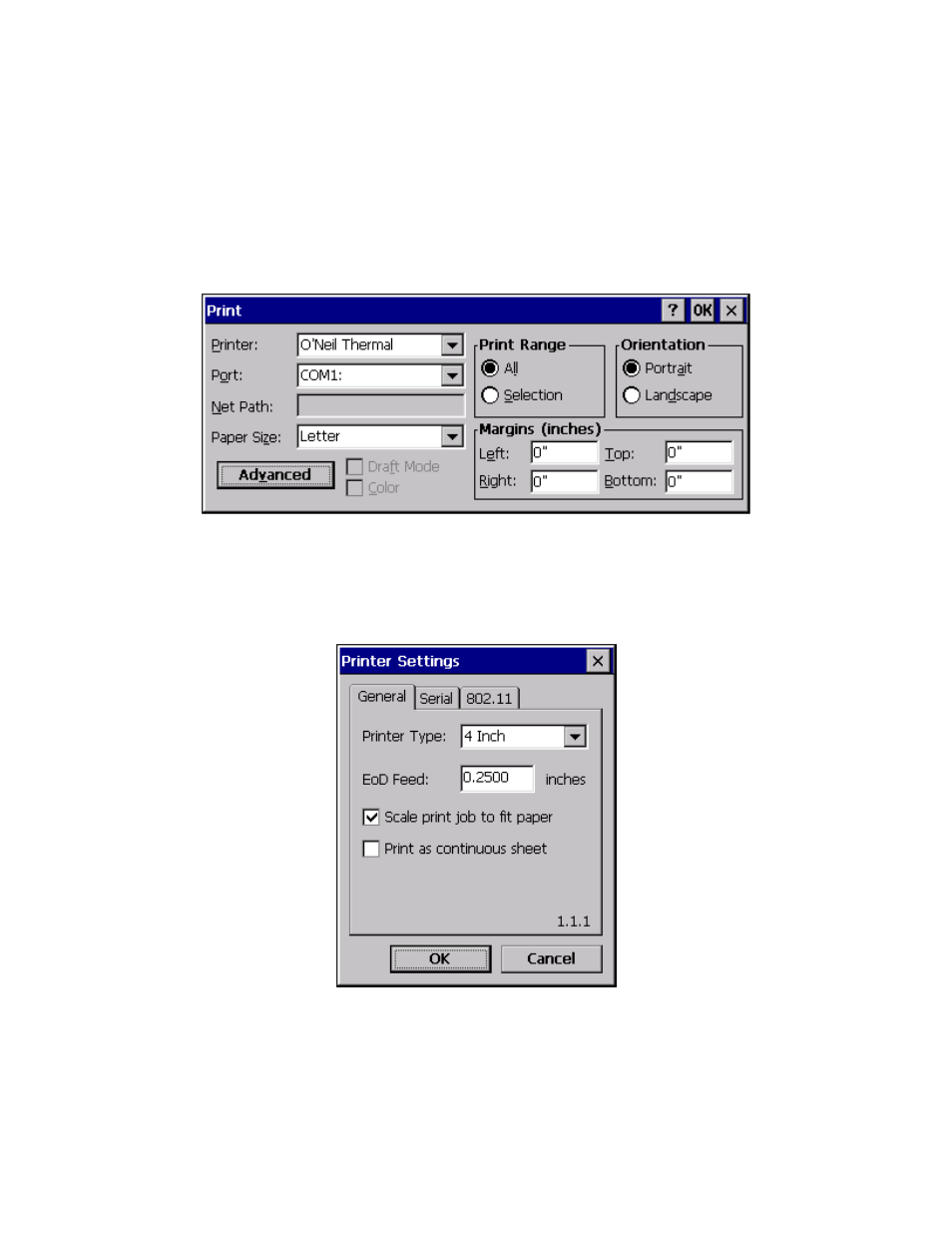 3 configuration | Datamax-O'Neil Windows CE 5.0 Thermal Printer Driver User Manual | Page 2 / 8
