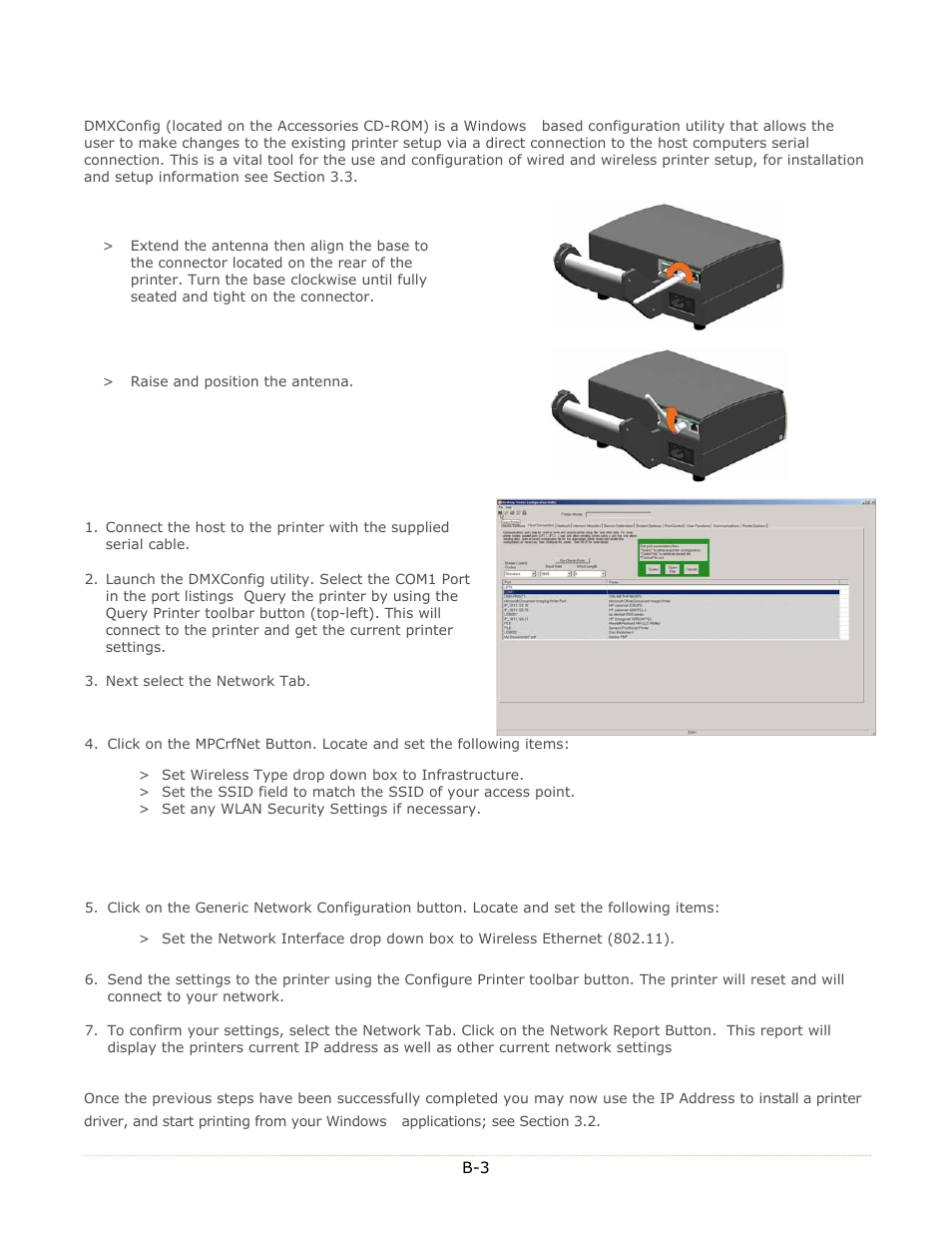 Wireless connection (optional) | Datamax-O'Neil MP Compact4_MP Compact4 Mobile Mark II Operators Manual User Manual | Page 34 / 36