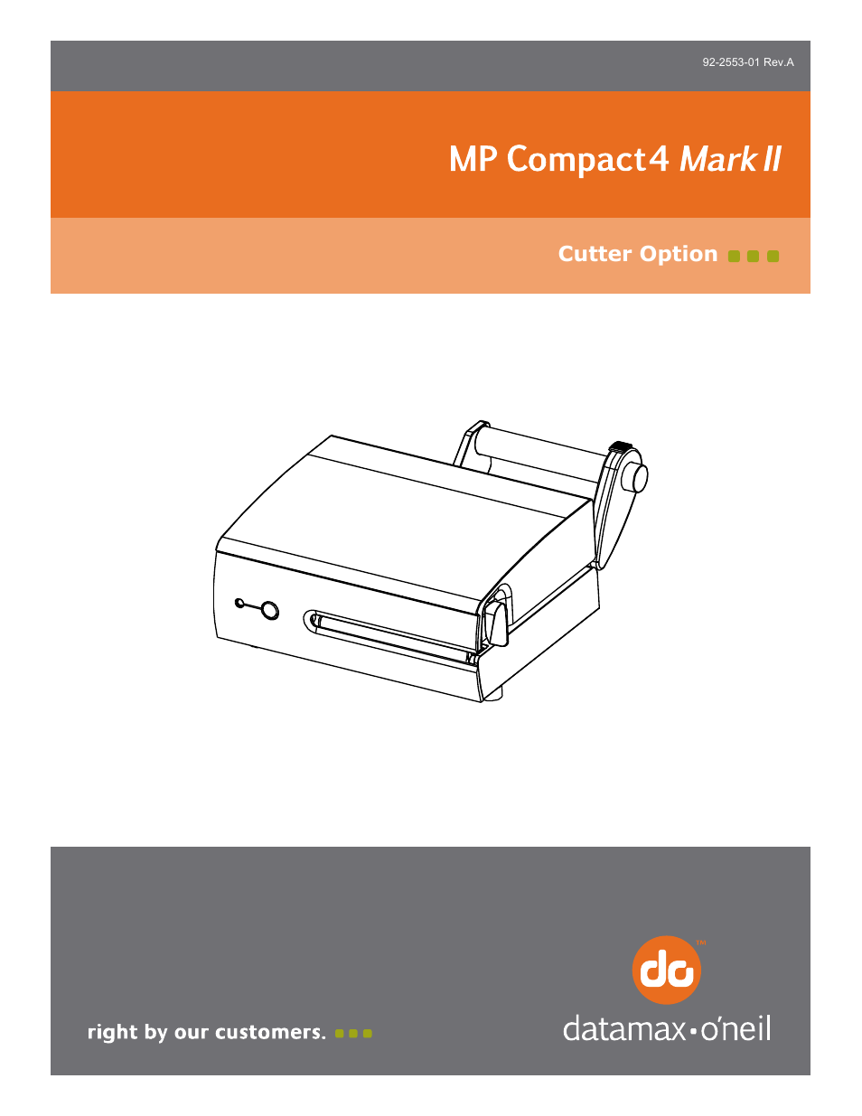 Datamax-O'Neil MP Compact4 Mark II Cutter Option User Manual | 4 pages