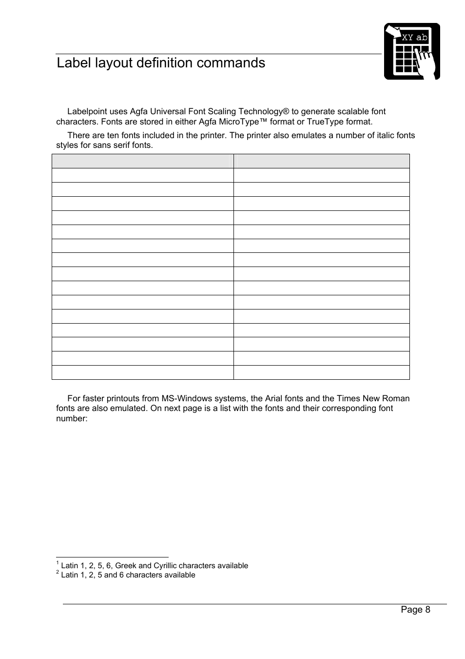Page 8 | Datamax-O'Neil Labelpoint Programmer’s Manual User Manual | Page 12 / 95