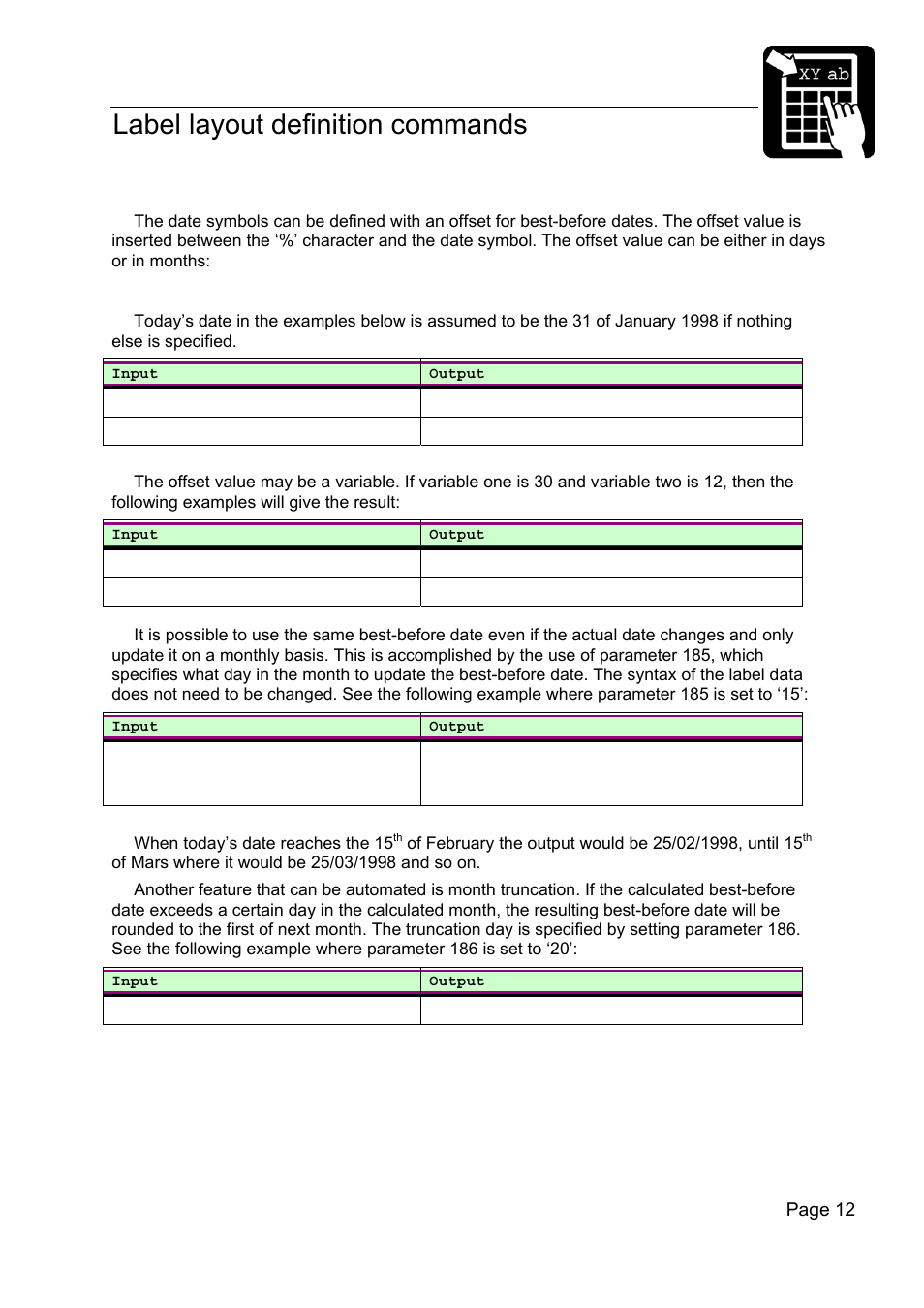 Datamax-O'Neil Labelpoint Programmer’s Manual User Manual | Page 16 / 95