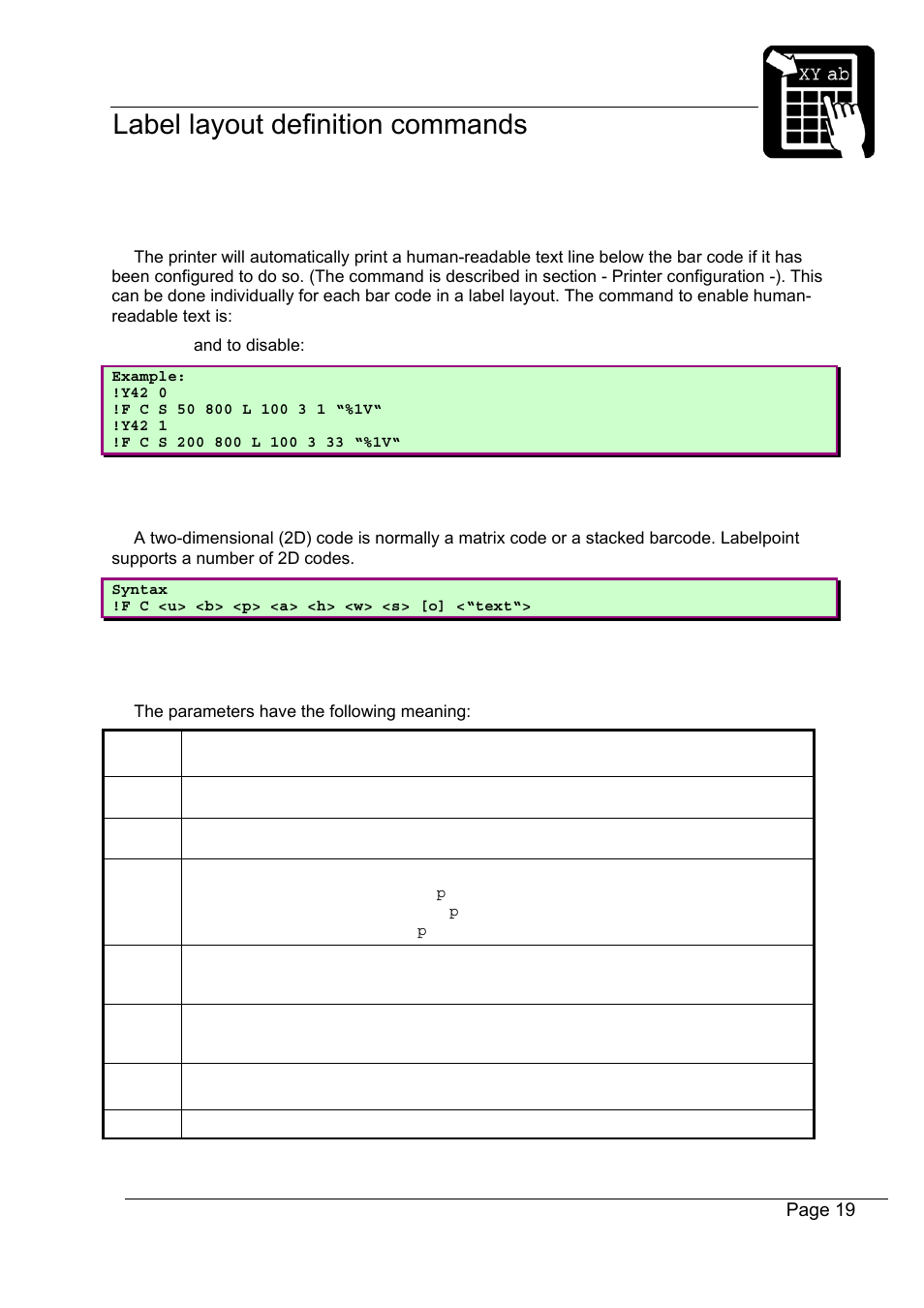Datamax-O'Neil Labelpoint Programmer’s Manual User Manual | Page 23 / 95