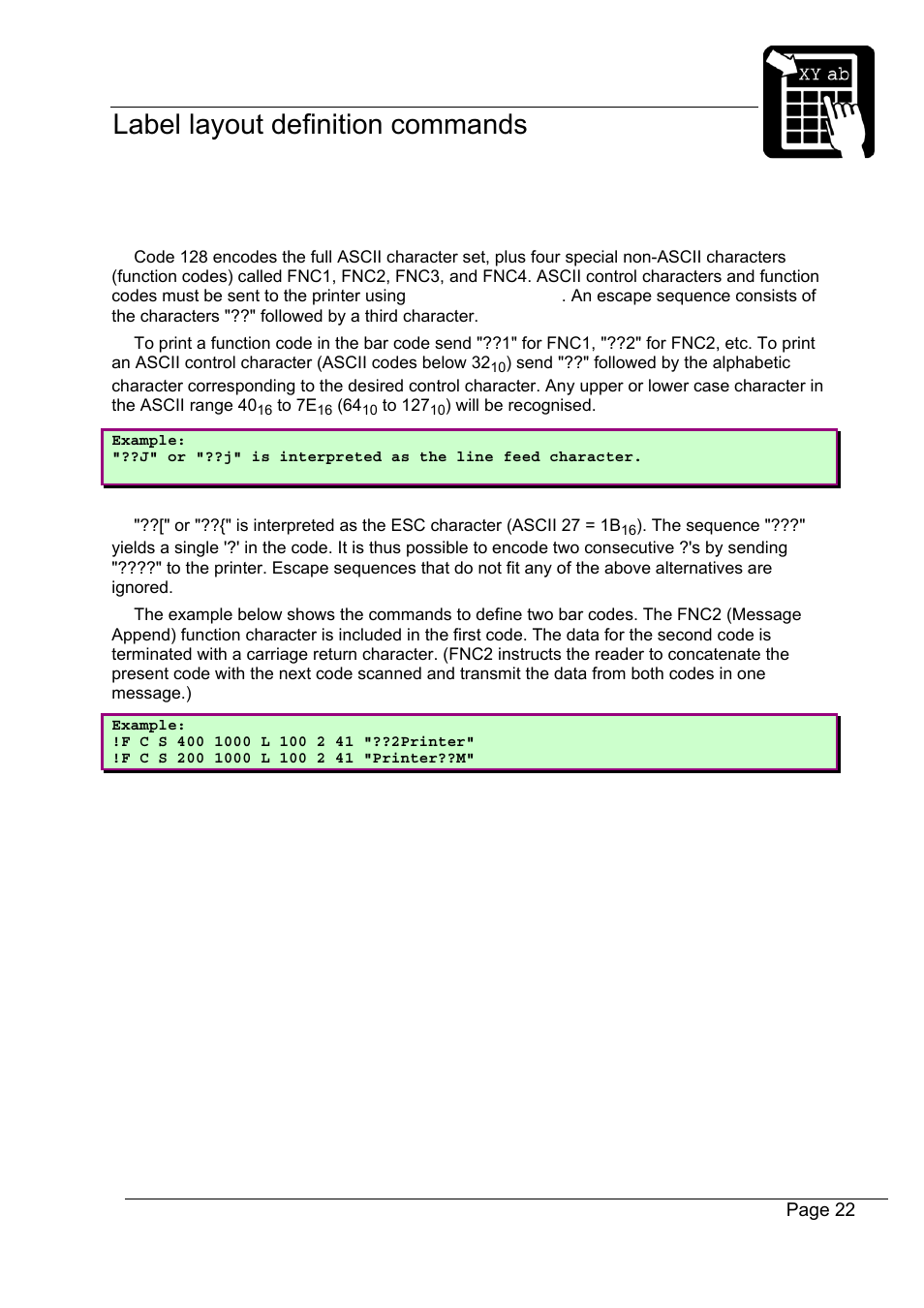 Datamax-O'Neil Labelpoint Programmer’s Manual User Manual | Page 26 / 95