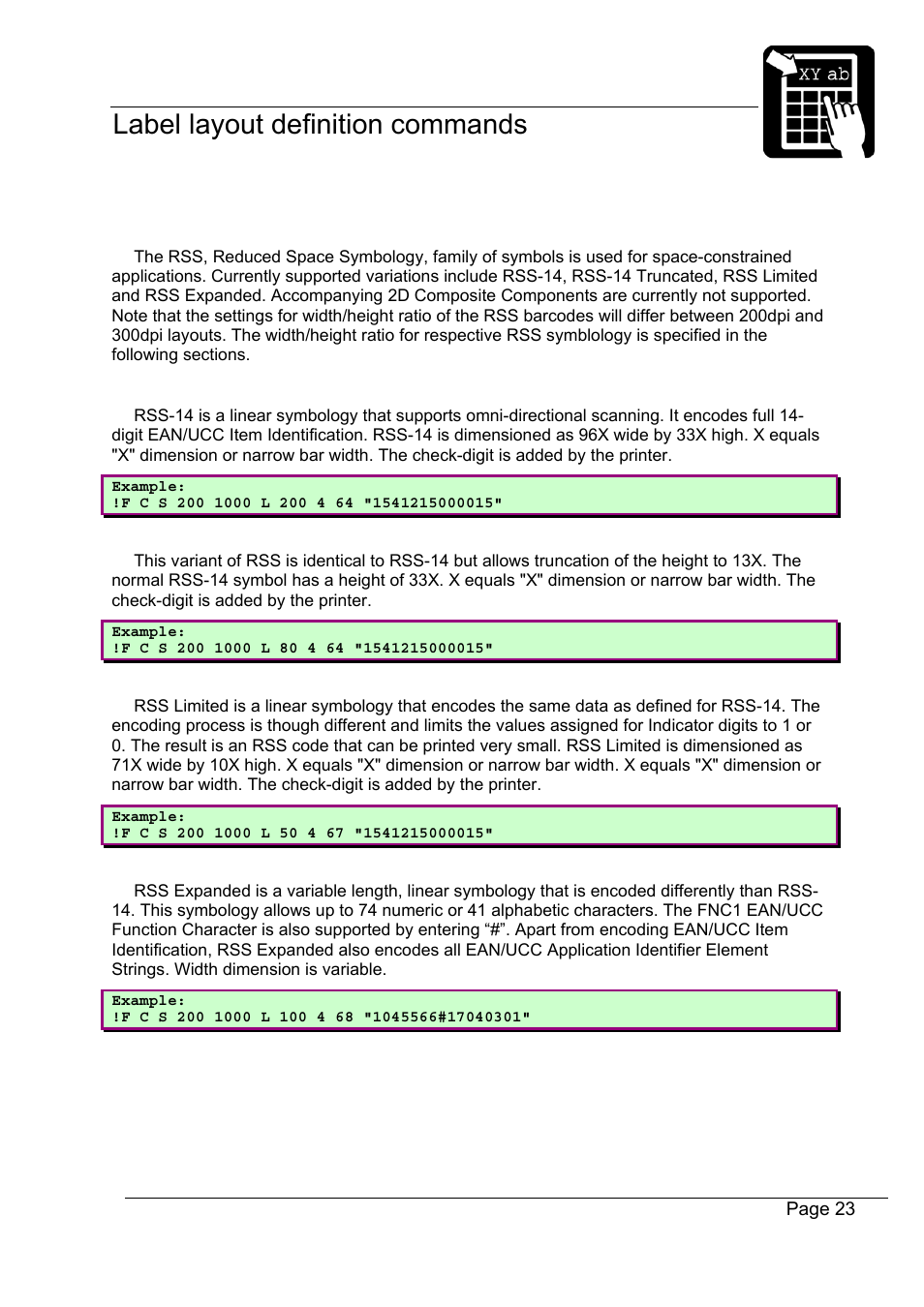 Datamax-O'Neil Labelpoint Programmer’s Manual User Manual | Page 27 / 95