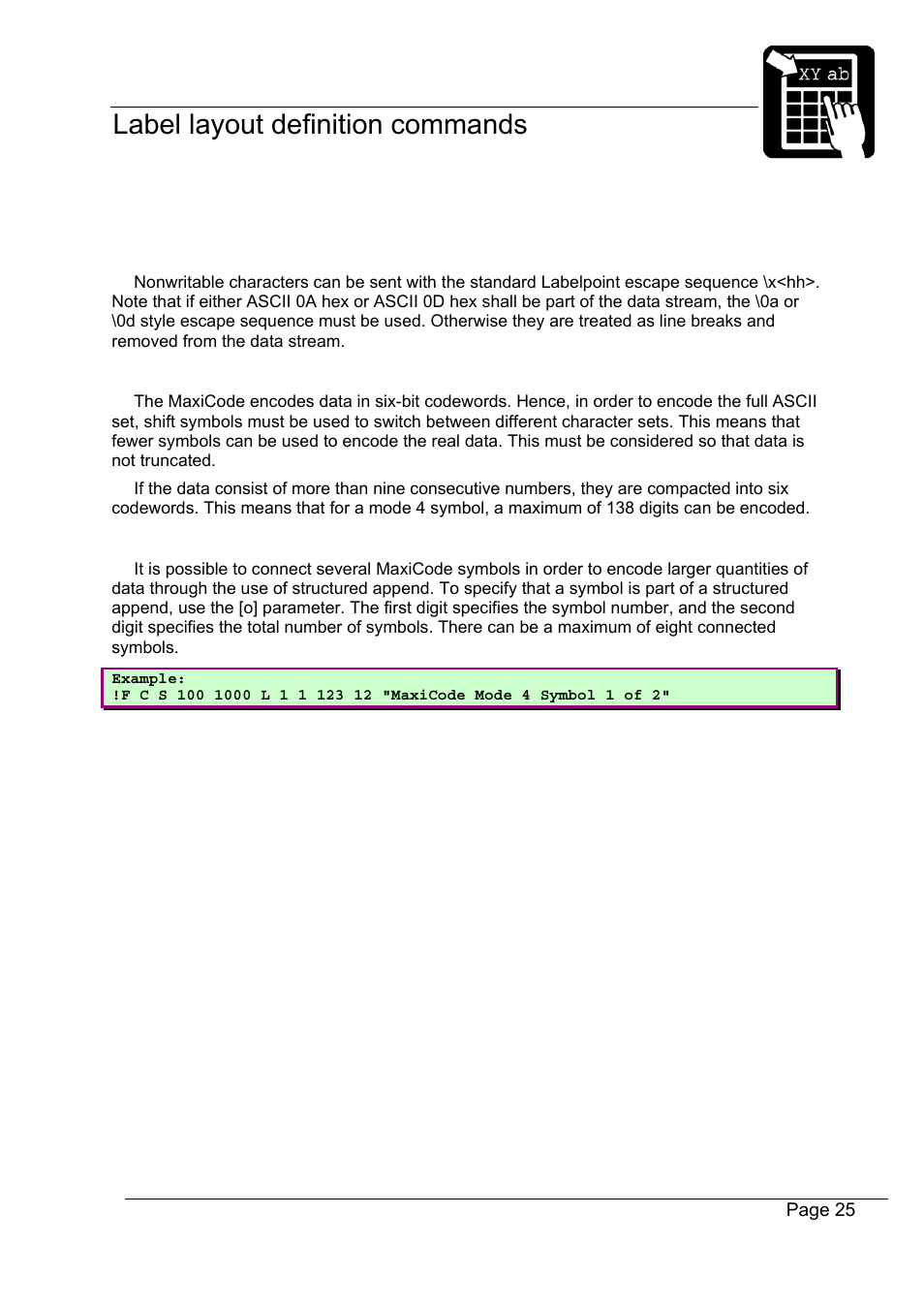 Datamax-O'Neil Labelpoint Programmer’s Manual User Manual | Page 29 / 95