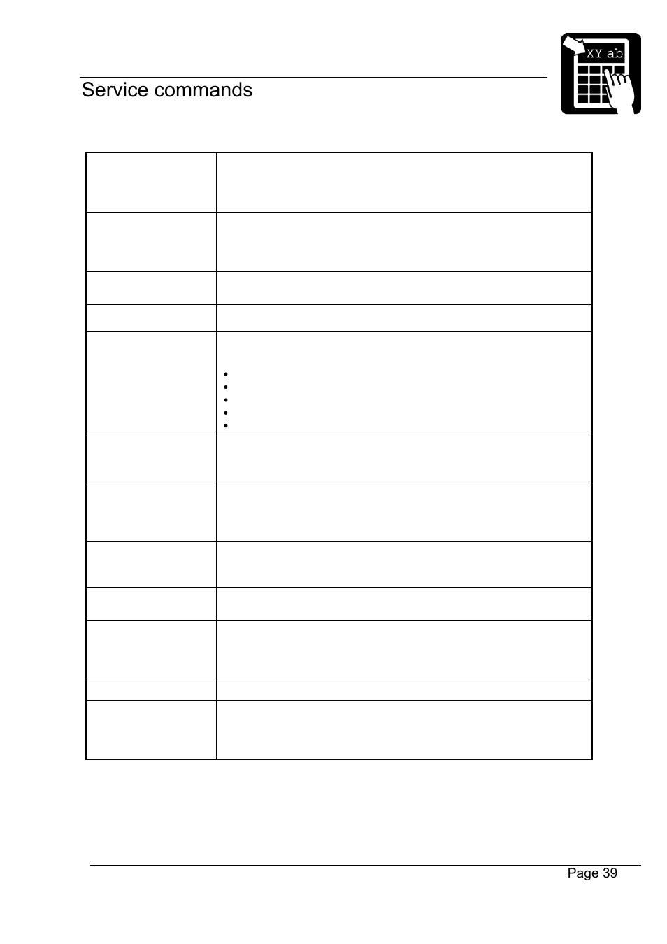 Programmer’s reference manual service commands | Datamax-O'Neil Labelpoint Programmer’s Manual User Manual | Page 43 / 95