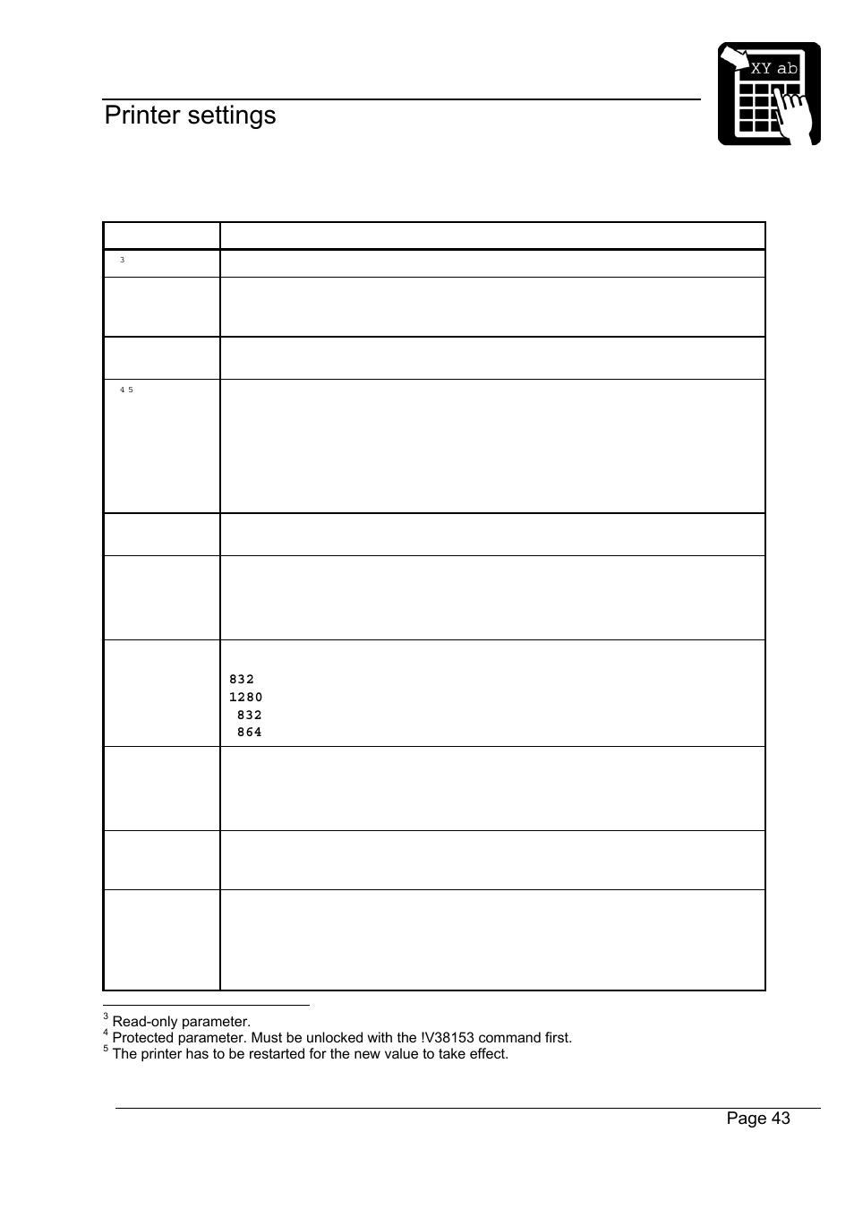Programmer’s reference manual printer settings | Datamax-O'Neil Labelpoint Programmer’s Manual User Manual | Page 47 / 95