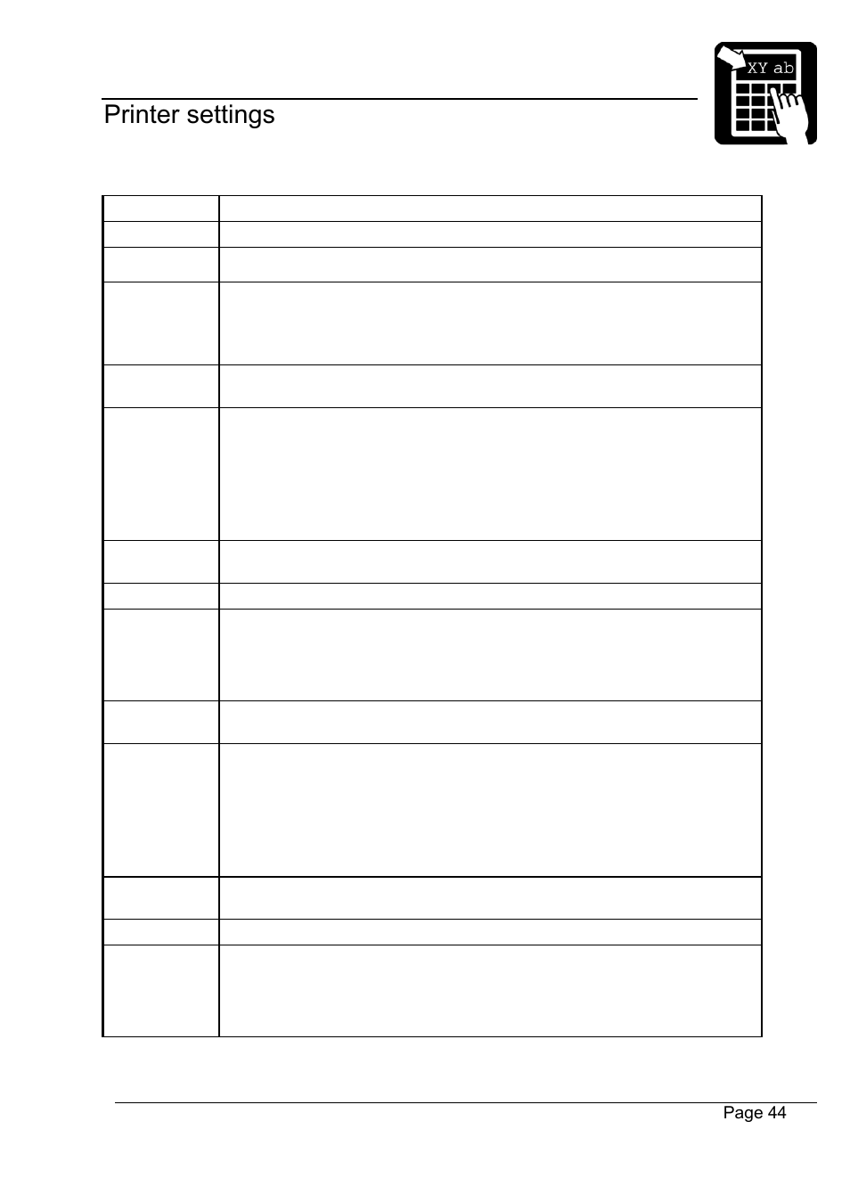 Programmer’s reference manual printer settings | Datamax-O'Neil Labelpoint Programmer’s Manual User Manual | Page 48 / 95