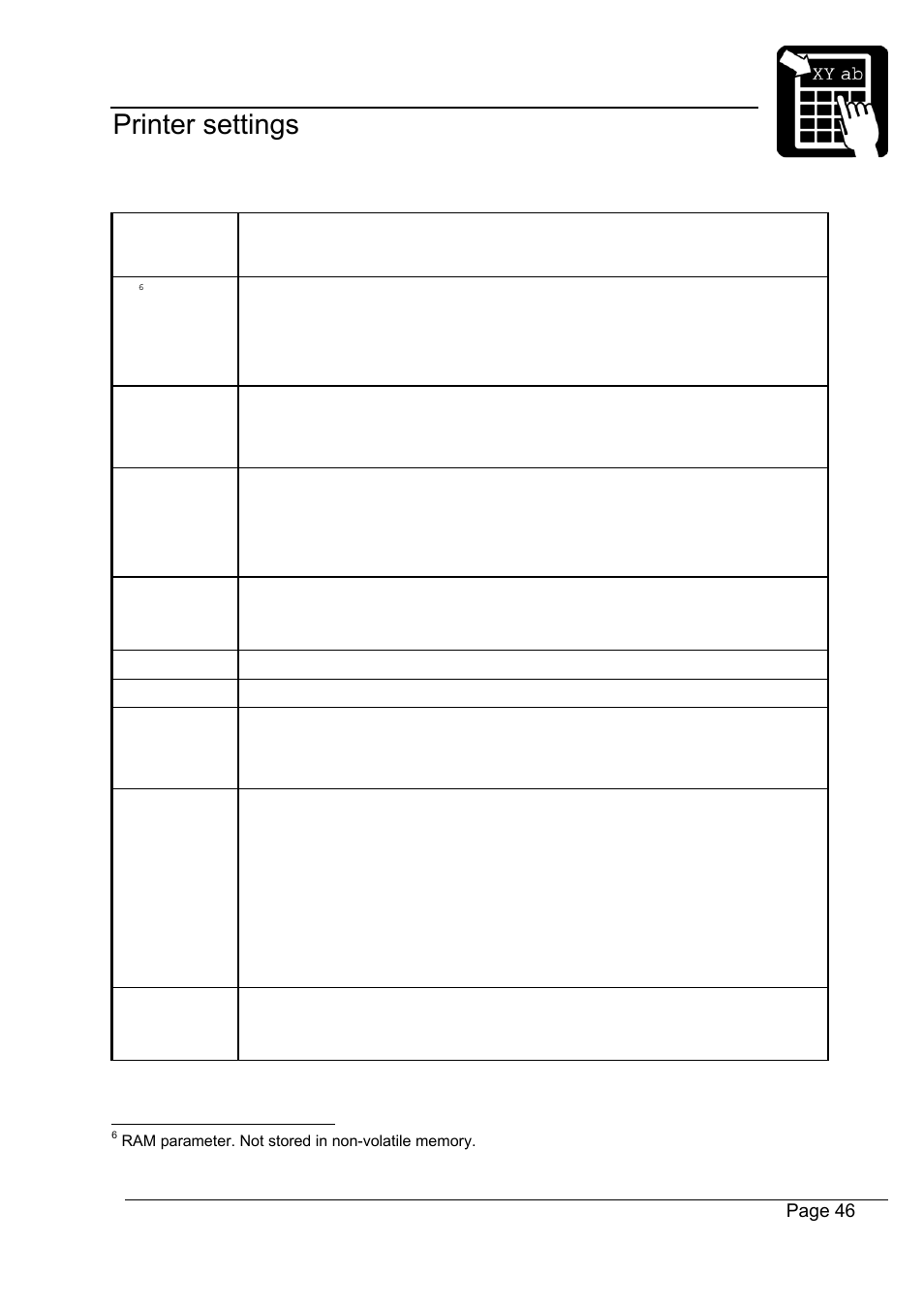 Programmer’s reference manual printer settings | Datamax-O'Neil Labelpoint Programmer’s Manual User Manual | Page 50 / 95