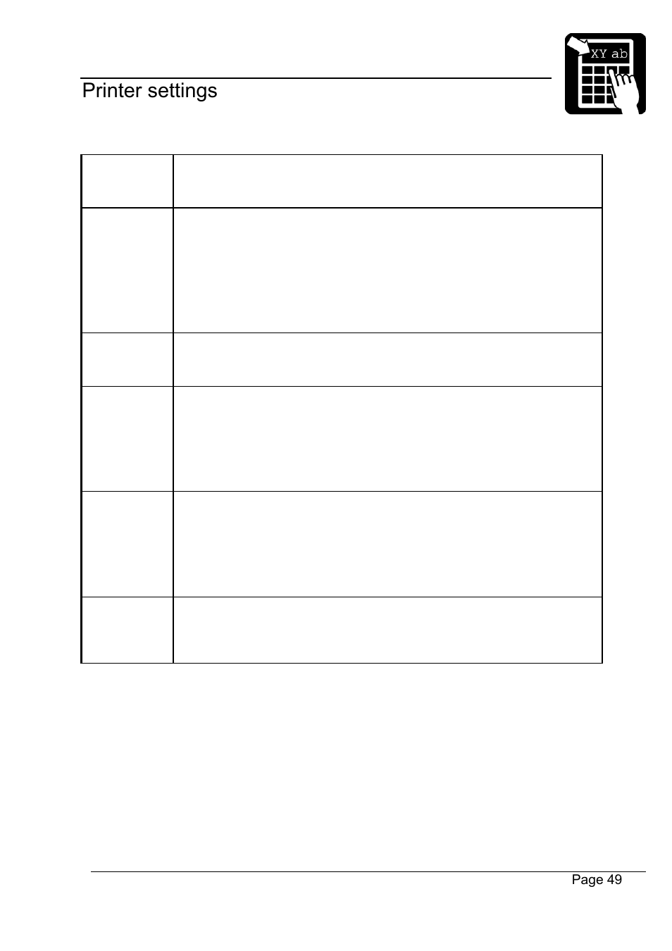 Programmer’s reference manual printer settings | Datamax-O'Neil Labelpoint Programmer’s Manual User Manual | Page 53 / 95