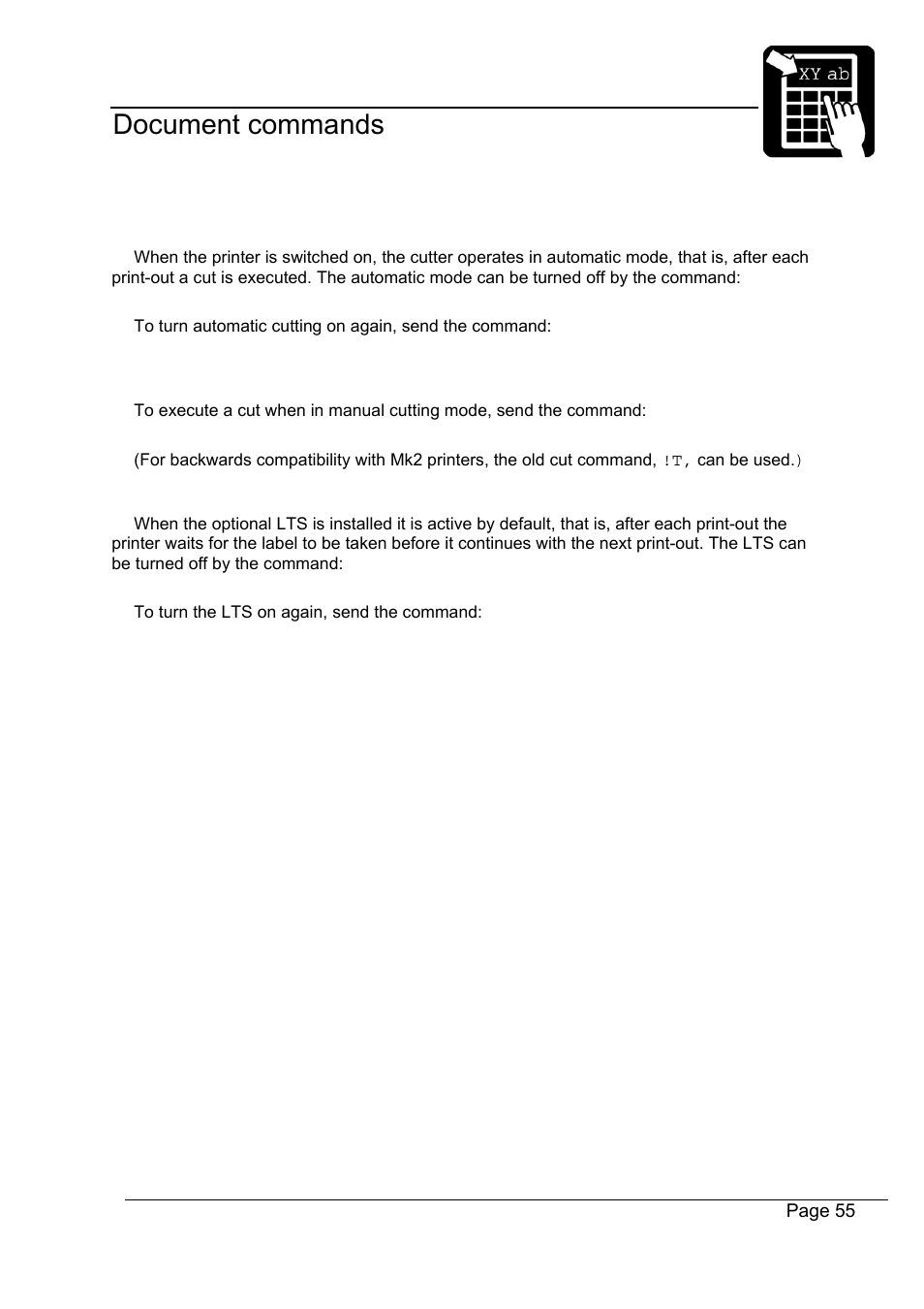 Programmer’s reference manual document commands | Datamax-O'Neil Labelpoint Programmer’s Manual User Manual | Page 59 / 95