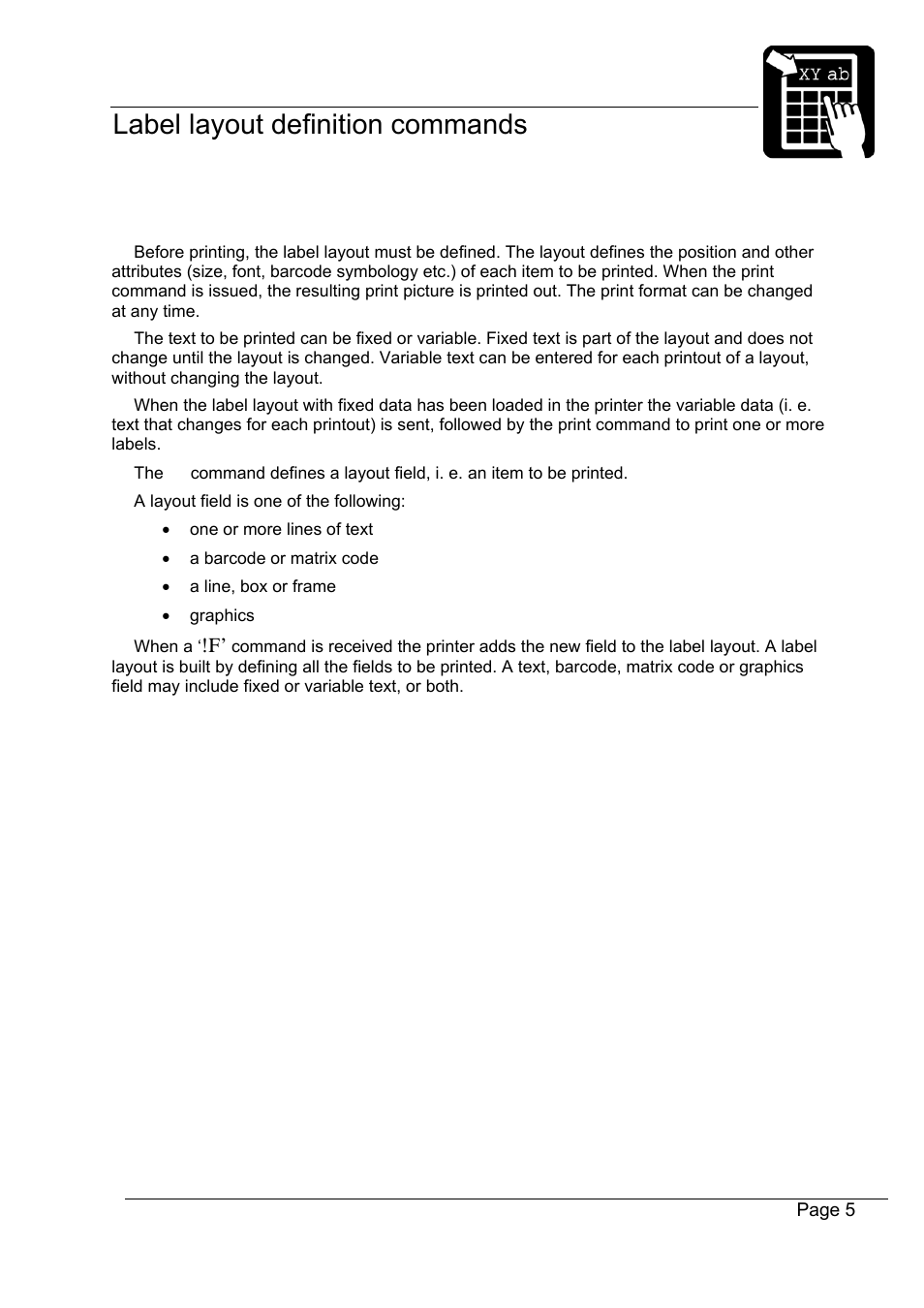 Datamax-O'Neil Labelpoint Programmer’s Manual User Manual | Page 9 / 95